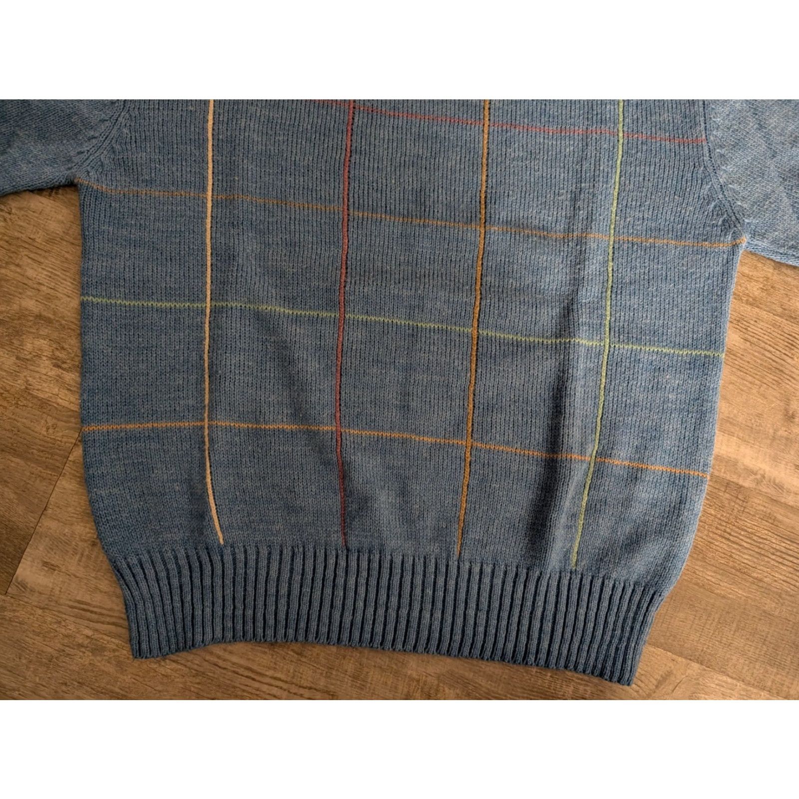 Arrow VINTAGE Arrow Sweater Men Large Blue Check Pullover Dad Theme Mens Size US L / EU 52-54 / 3 - 5 Thumbnail
