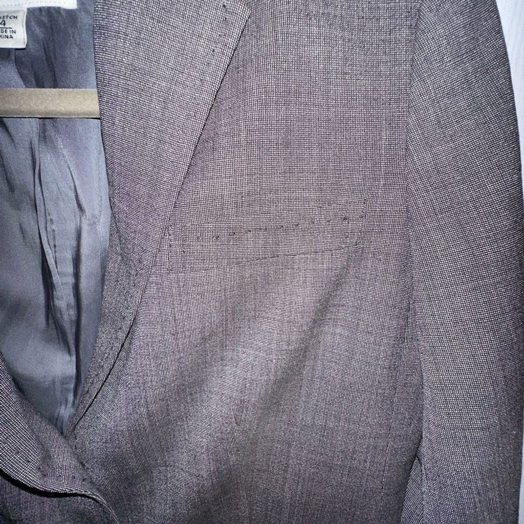 Banana Republic Banana Republic Charcoal Grid Fitted Sz 4 Wool Blazer Size S / US 4 / IT 40 - 3 Thumbnail