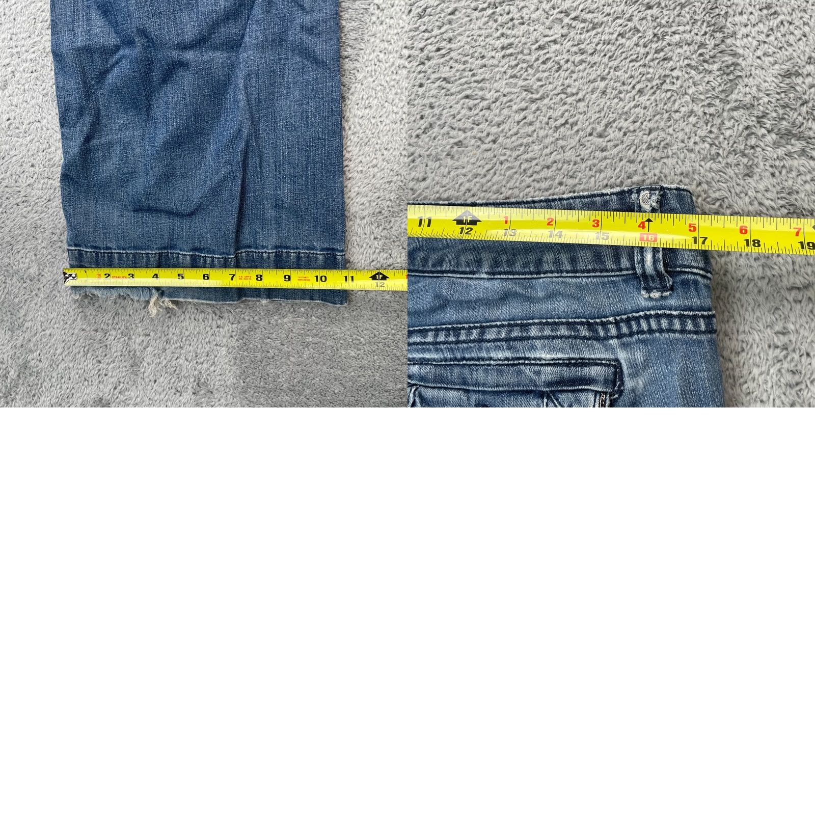 White House Black Market VINTAGE White House Black Market Jeans Womens 12R Blue Noir Bootcut Denim Cotton 5-Pocket Design 33 in Inseam Jeans Womens 12 Regular Blue City Preppy Size 34" / US 12 / IT 48 - 8 Thumbnail