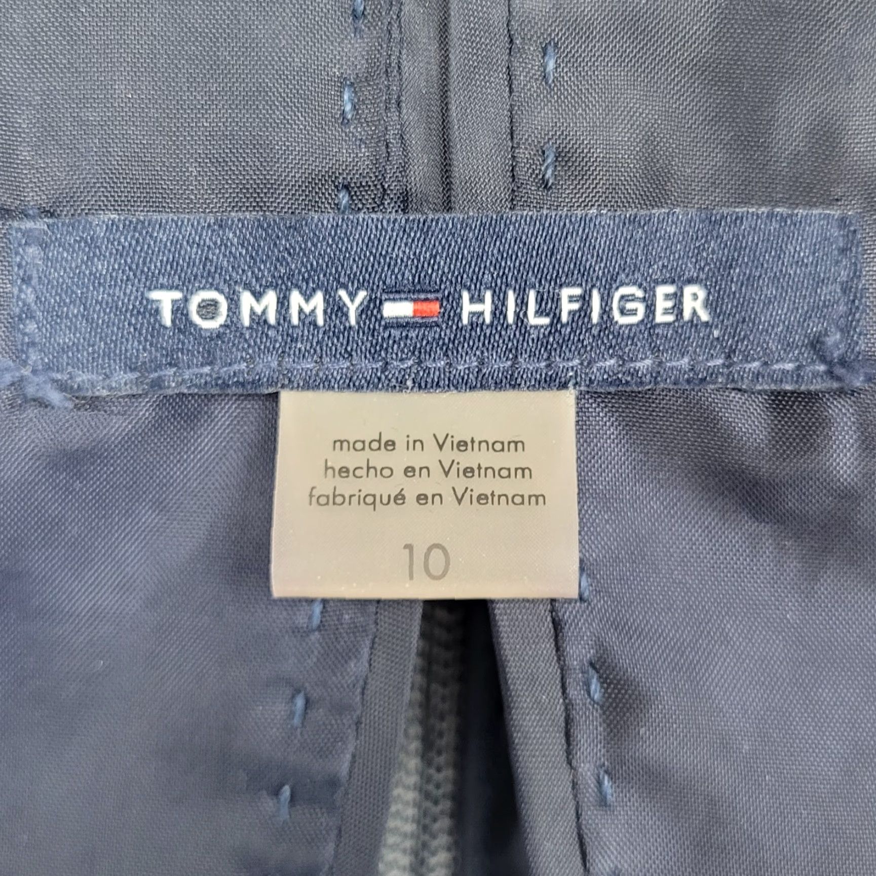 Tommy Hilfiger Tommy Hilfiger Blazer Jacket Blue Herringbone 1 Button Notch Vented Size 10 Size L / US 10 / IT 46 - 3 Thumbnail