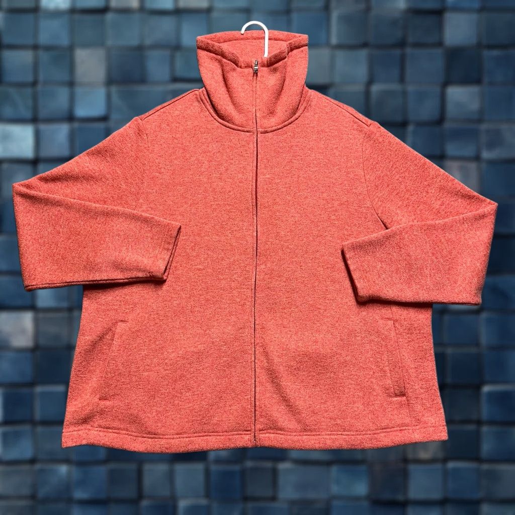 Croft & Barrow Croft & Barrow Jacket Womens 3X Plus Heathered Red Full Zip Fleece Midweight EUC Size XXL / US 16-18 / IT 52-54 - 1 Thumbnail