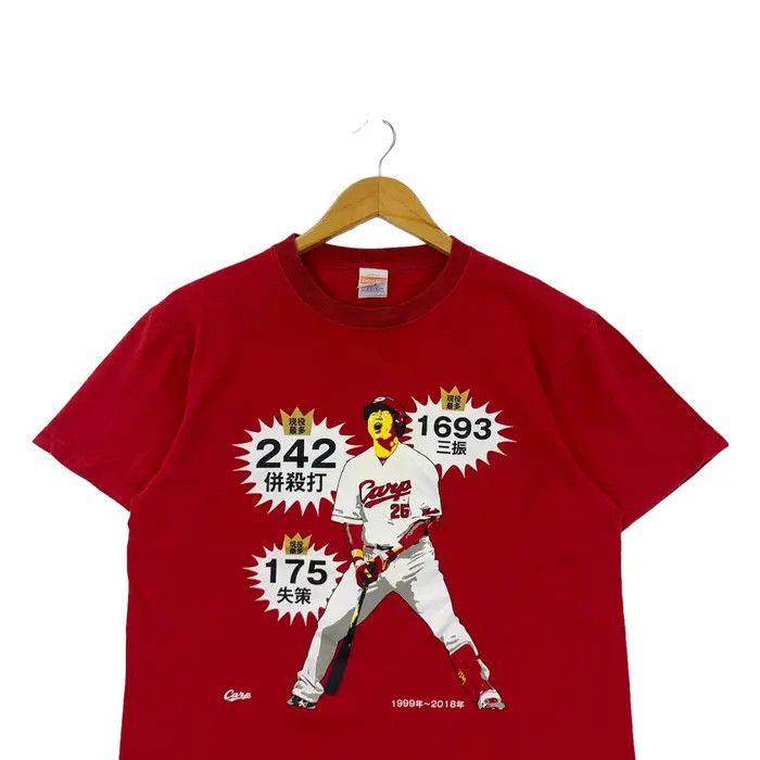 Vintage BASEBALL CARP Takahiro Arai Retirement Tee Shirt Top Size US M / EU 48-50 / 2 - 2 Thumbnail