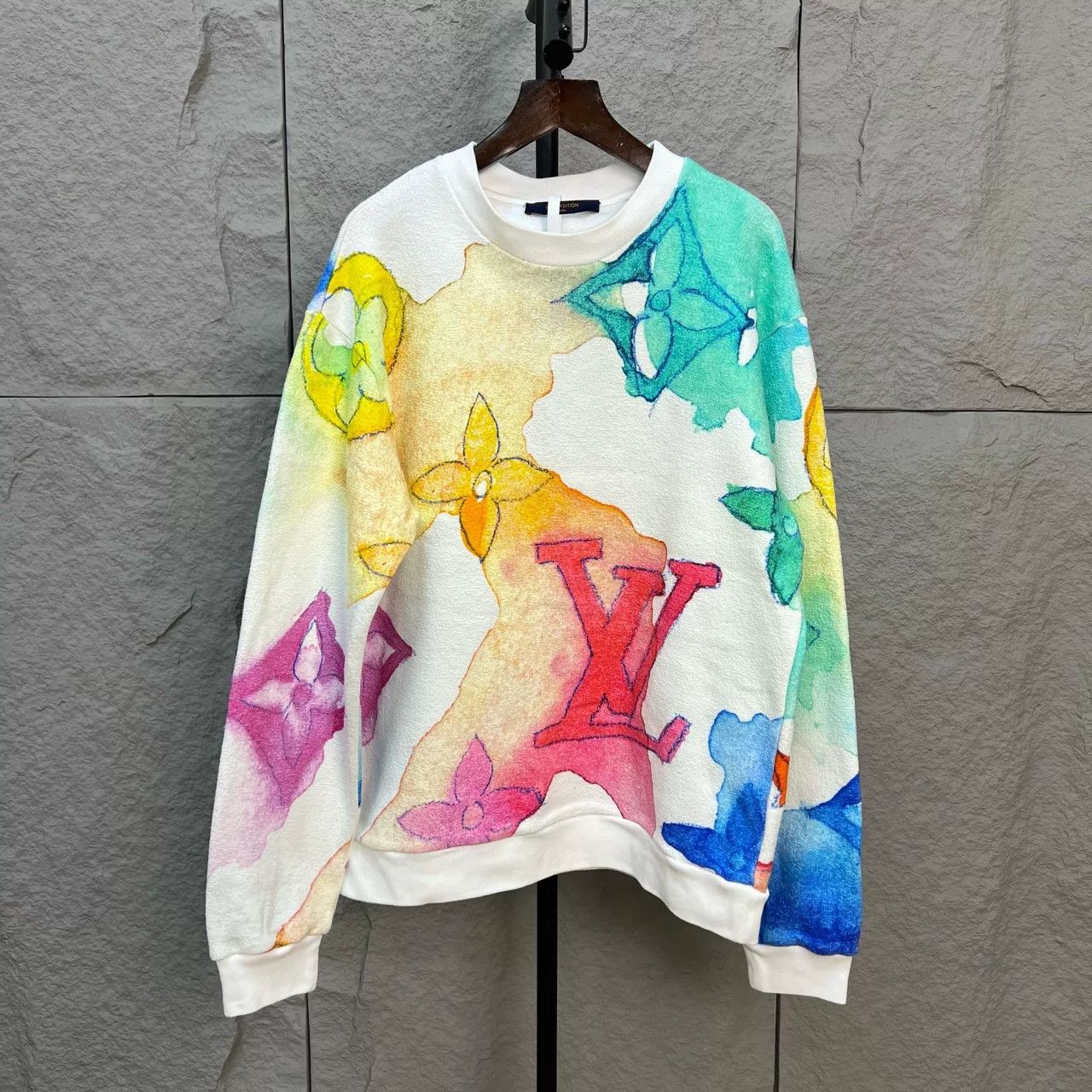 Louis Vuitton Louis Vuitton Colorful Ink Print Sweatshirt Size US M / EU 48-50 / 2 - 1 Thumbnail