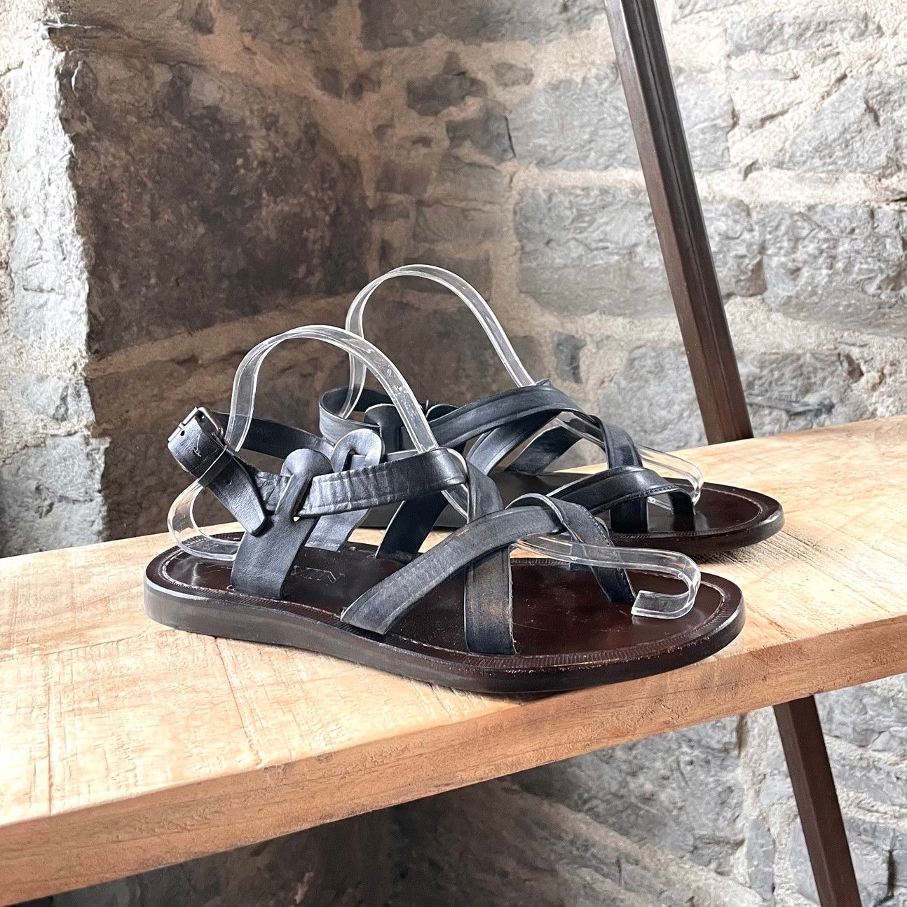 Lanvin Lanvin Anthracite Strap Sandals Size US 8 / EU 41 - 1 Thumbnail
