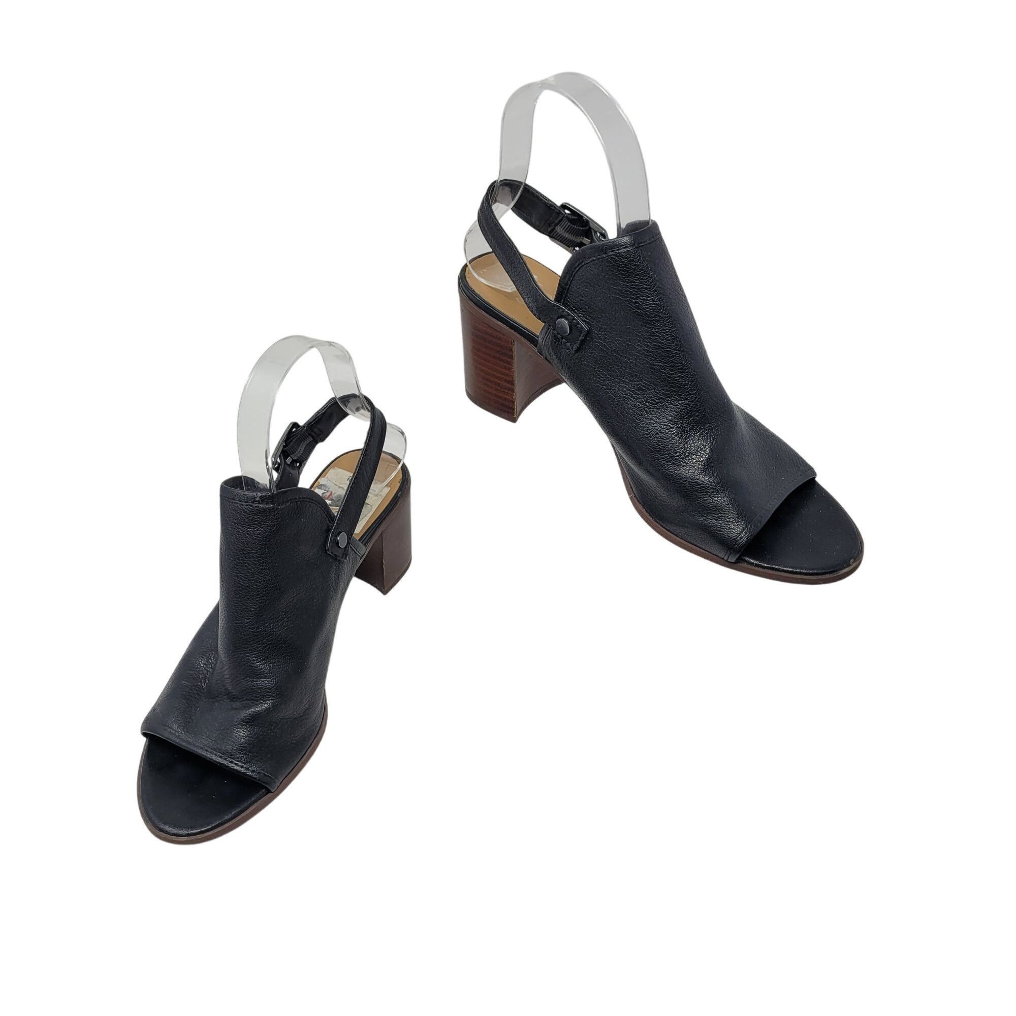 Franco Sarto Franco Sarto Womens Humor Black Leather Block Heel Sling Bac Size US 8 / IT 38 - 11 Thumbnail