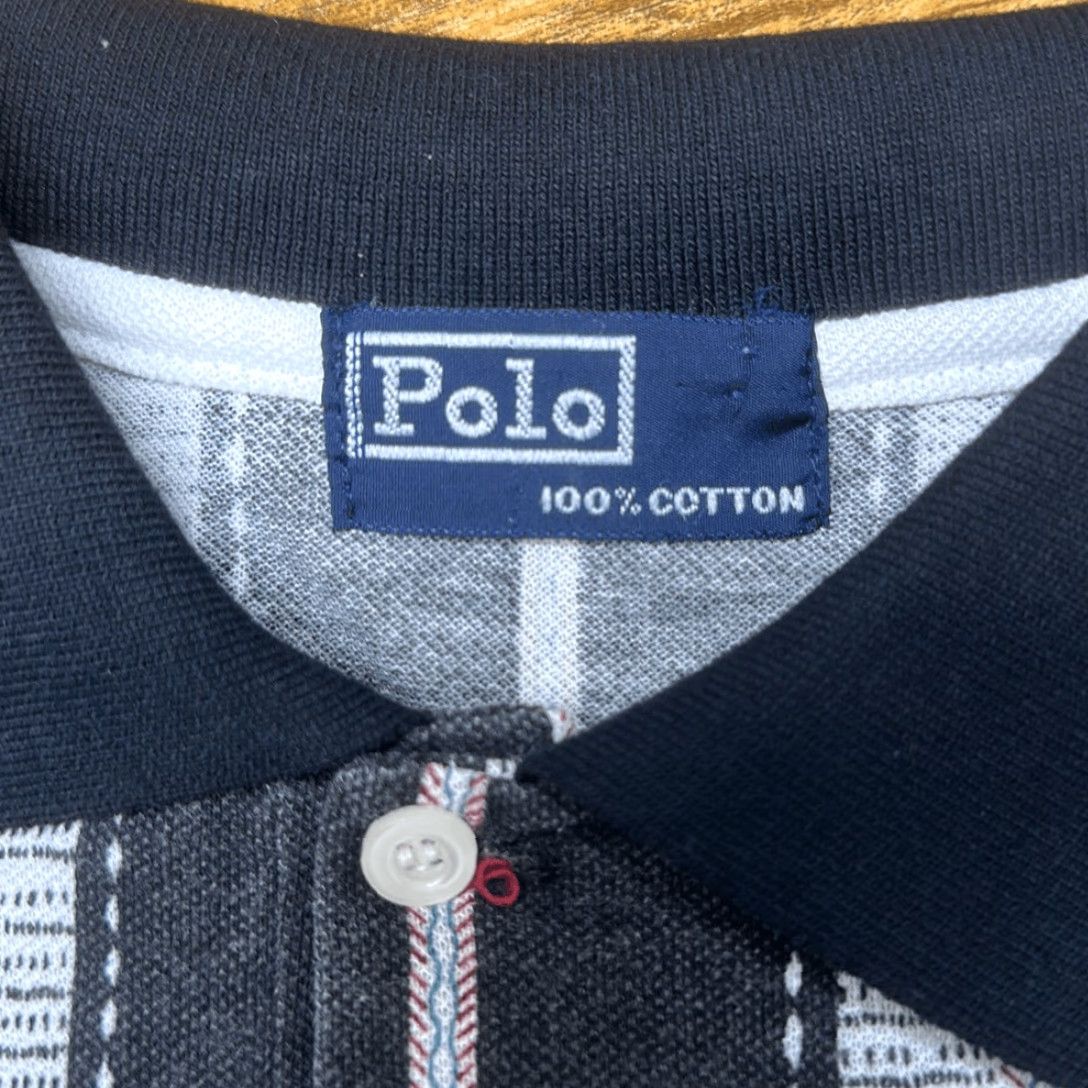Polo Ralph Lauren VINTAGE Polo Ralph Lauren Polo Shirt XL Black Striped 100% Cotton Mens Shirt Size US XL / EU 56 / 4 - 6 Thumbnail