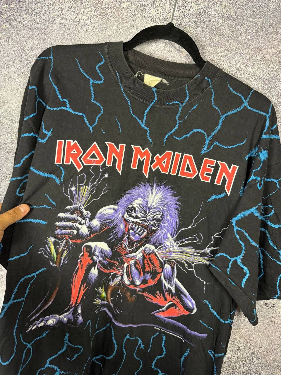 Band Tees × Iron Maiden × Vintage Vintage 1993 Iron Maiden A Real Live Tour AOP Print Tee Size US XL / EU 56 / 4 - 9 Thumbnail
