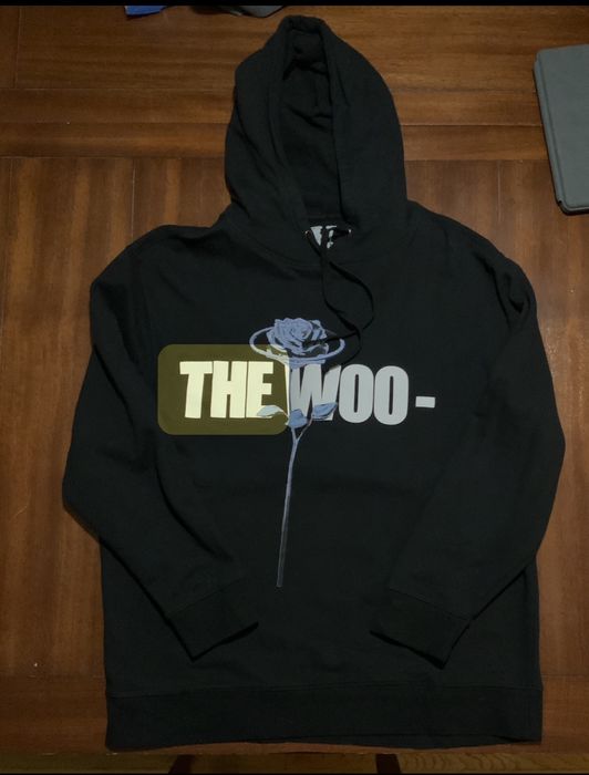 Vlone Men s XXL Pop Smoke Vlone The Woo Hoodie Black Rare Grailed