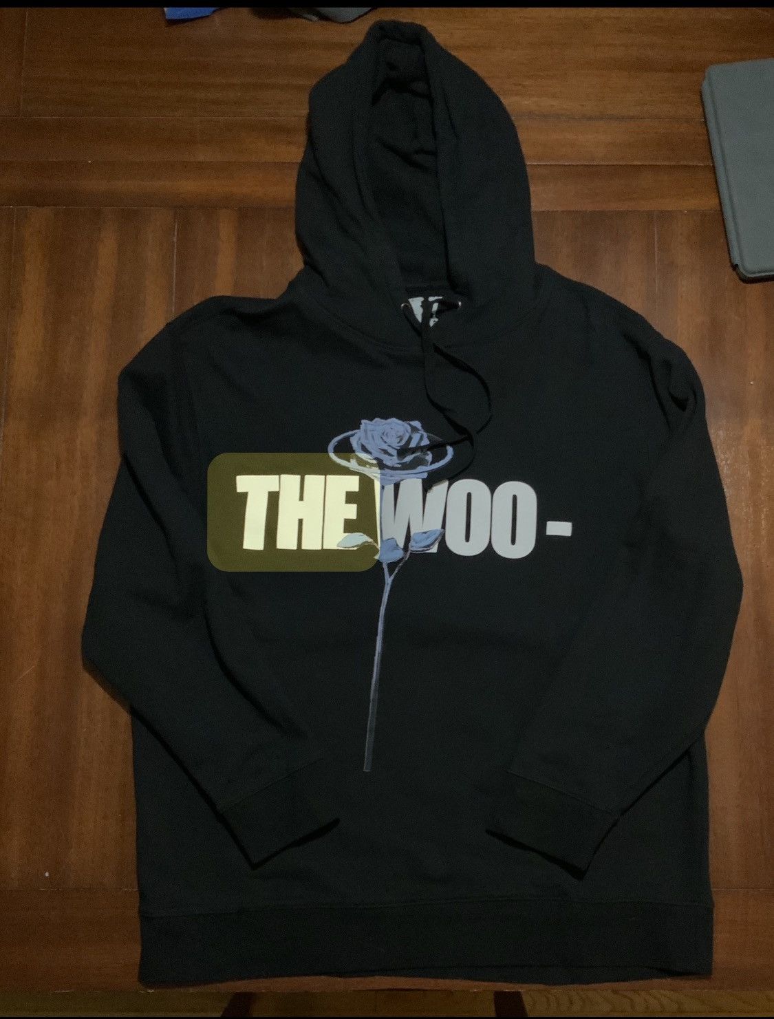 image of Men’S Pop Smoke Vlone (The Woo) Hoodie Black, Men's (Size 2XL)