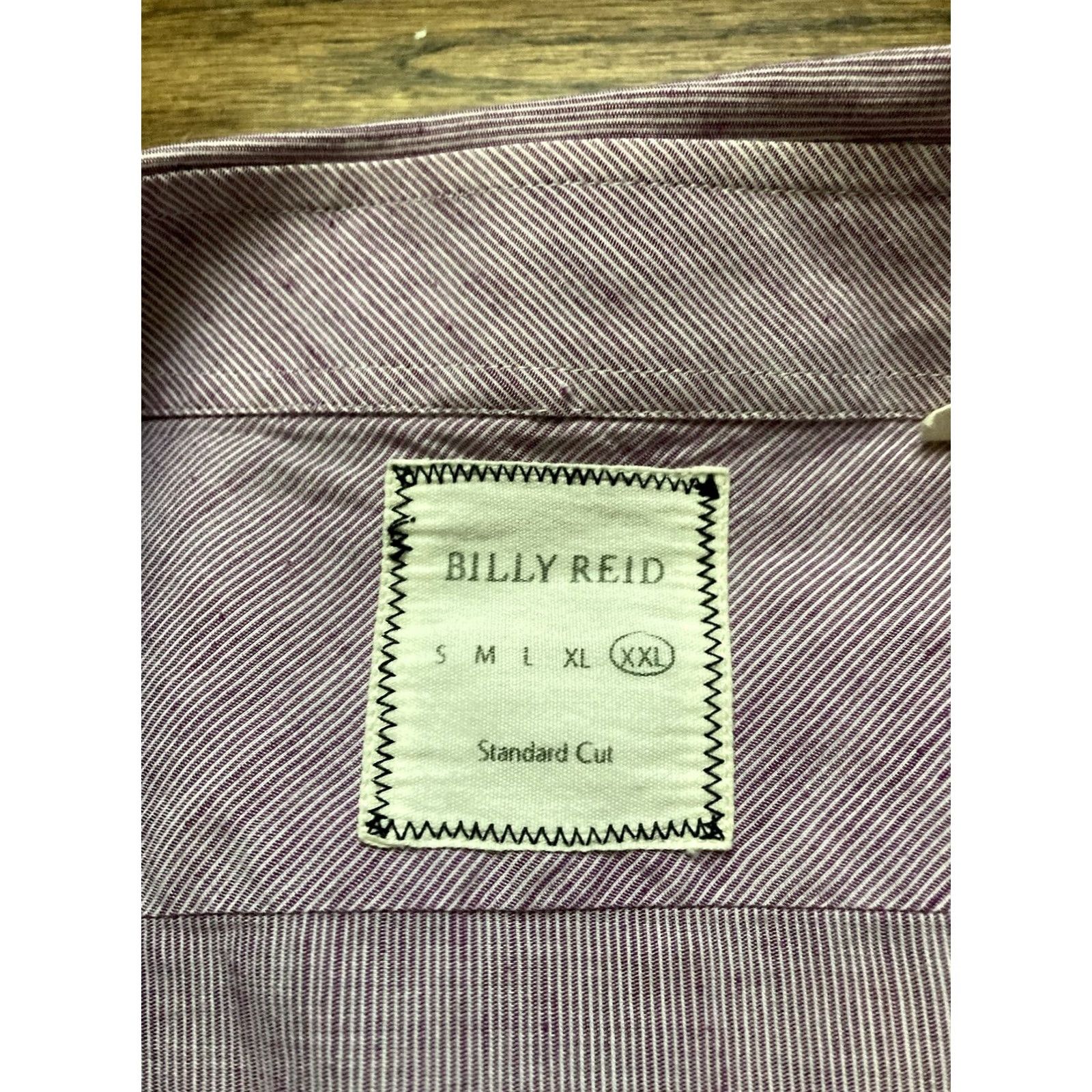 Billy Reid Billy Reid Shirt Men’s 2XL Purple Linen Blend Button-Down Long Sleeve Shirt Size US XXL / EU 58 / 5 - 5 Thumbnail