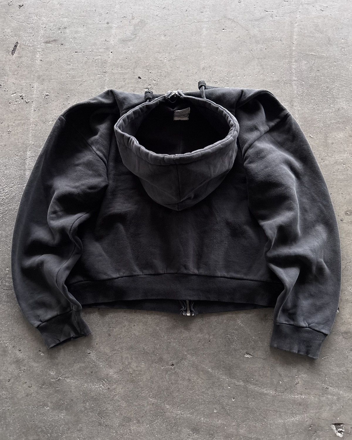 Vintage 2000s Faded Black Zip Up Hoodie Size US L / EU 52-54 / 3 - 5 Thumbnail