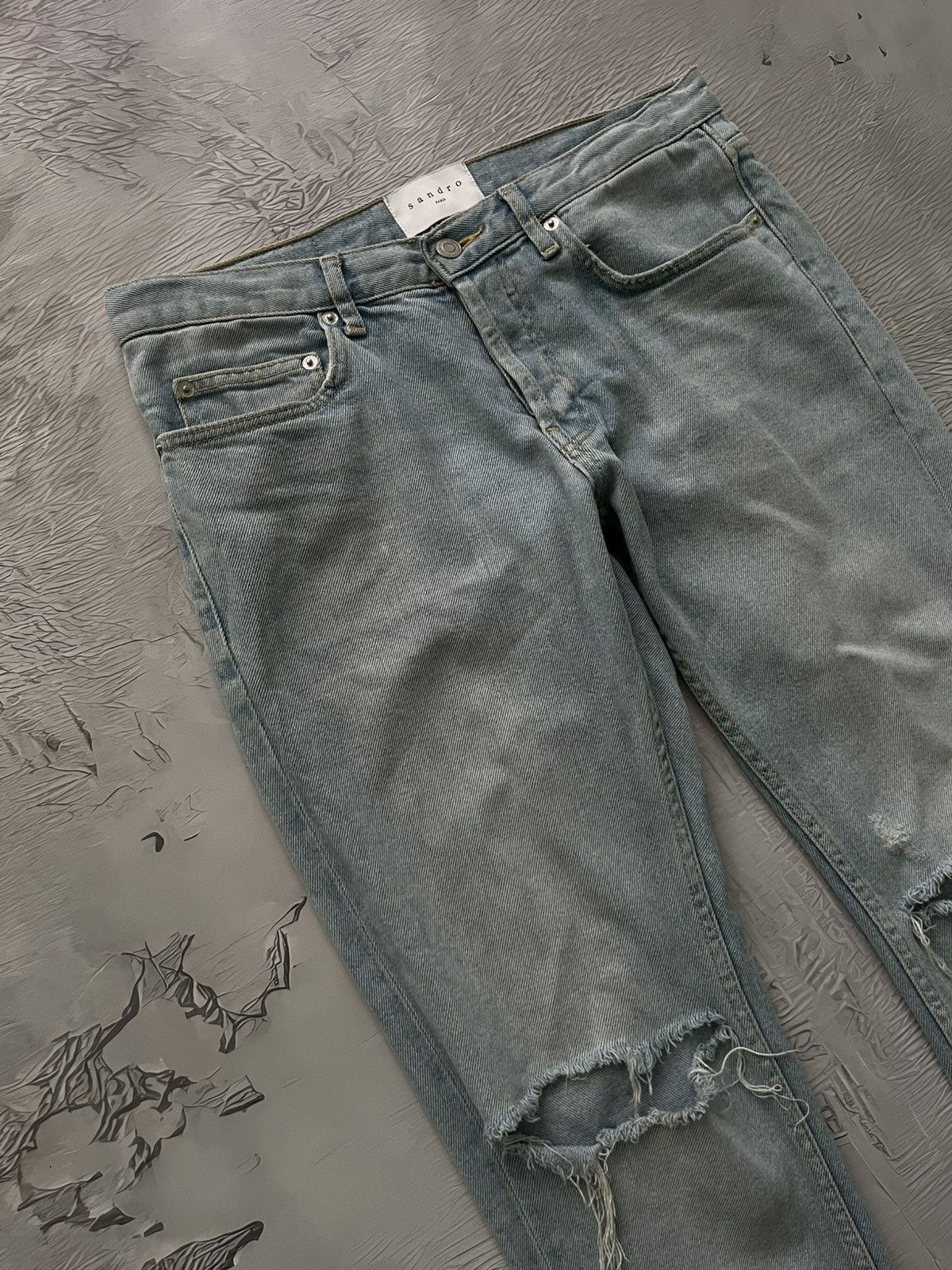 Sandro Sandro Etroit Streetwear Blue Denim Jeans Men’s Size US 31 - 3 Thumbnail