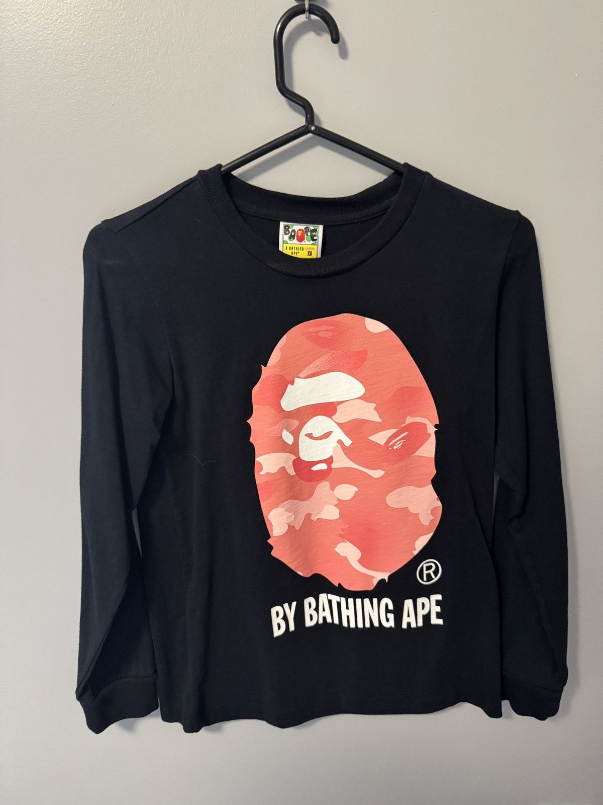Bape Long sleeve Bape pink camo ape head tee Size XS / US 0-2 / IT 36-38 - 1 Thumbnail