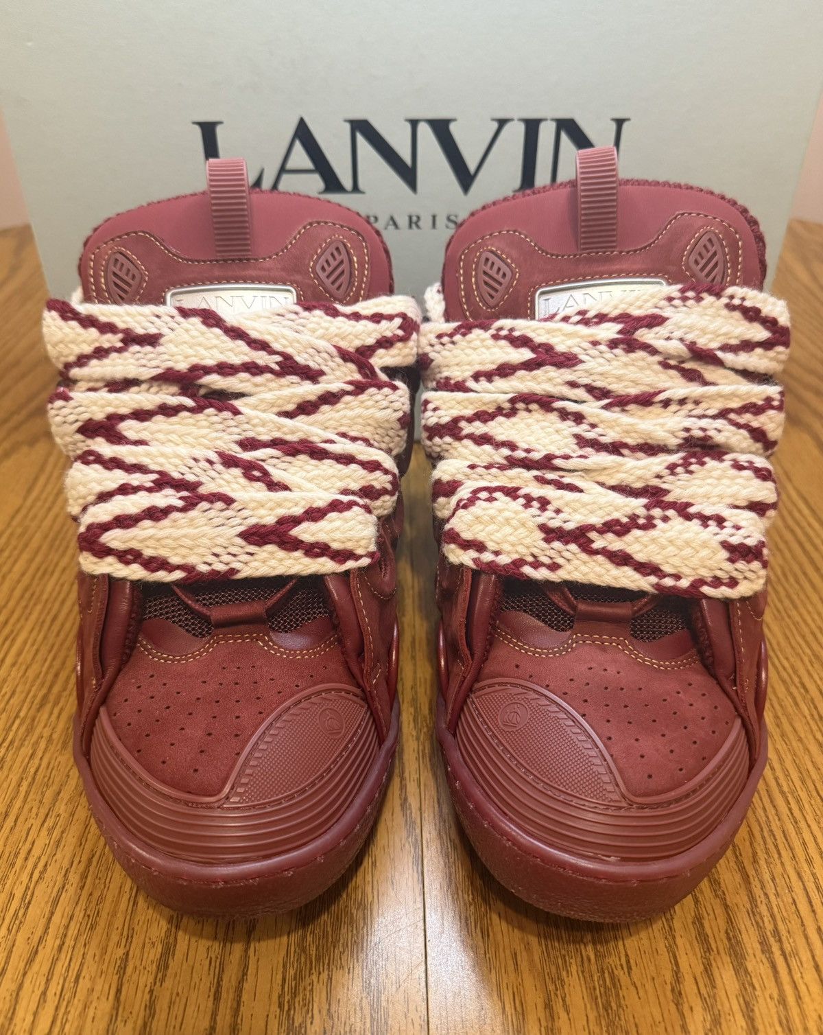 Lanvin Lanvin Curb Sneaker (Maroon/Red) Size US 9 / EU 42 - 2 Thumbnail