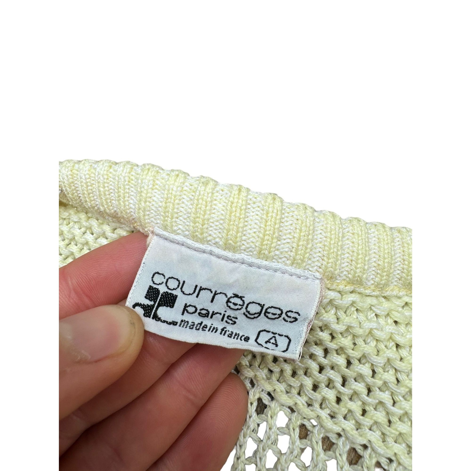 Courreges Vintage 1970S Light Yellow Knit Size S / US 4 / IT 40 - 5 Thumbnail