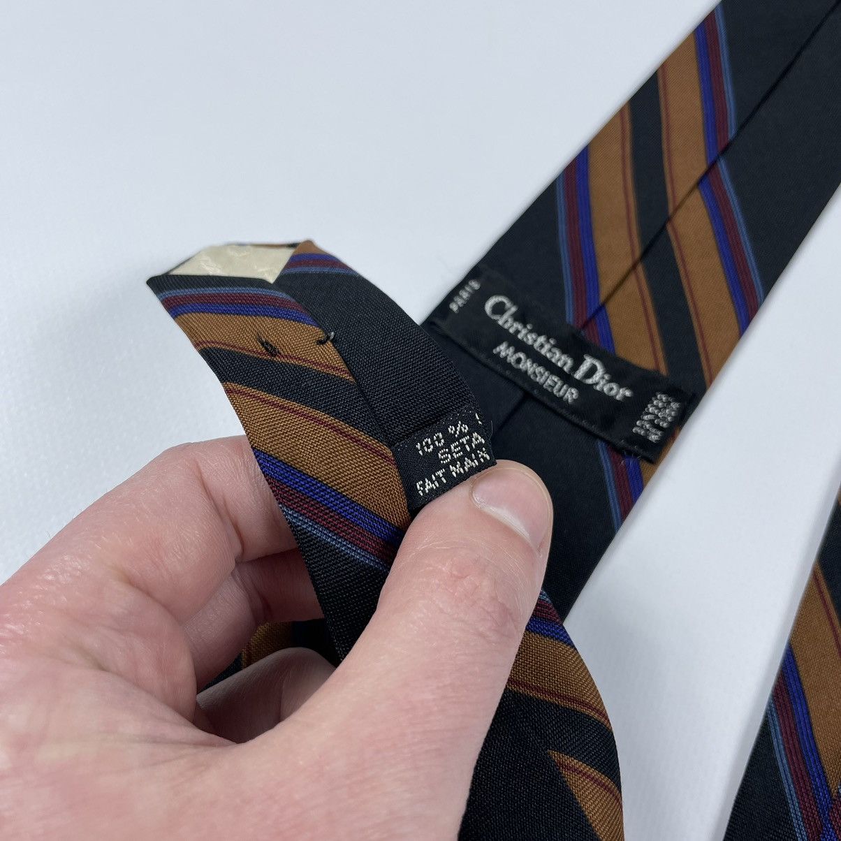 Christian Dior Monsieur Vintage Christian Dior Monsieur Silk striped Tie Size ONE SIZE - 8 Thumbnail