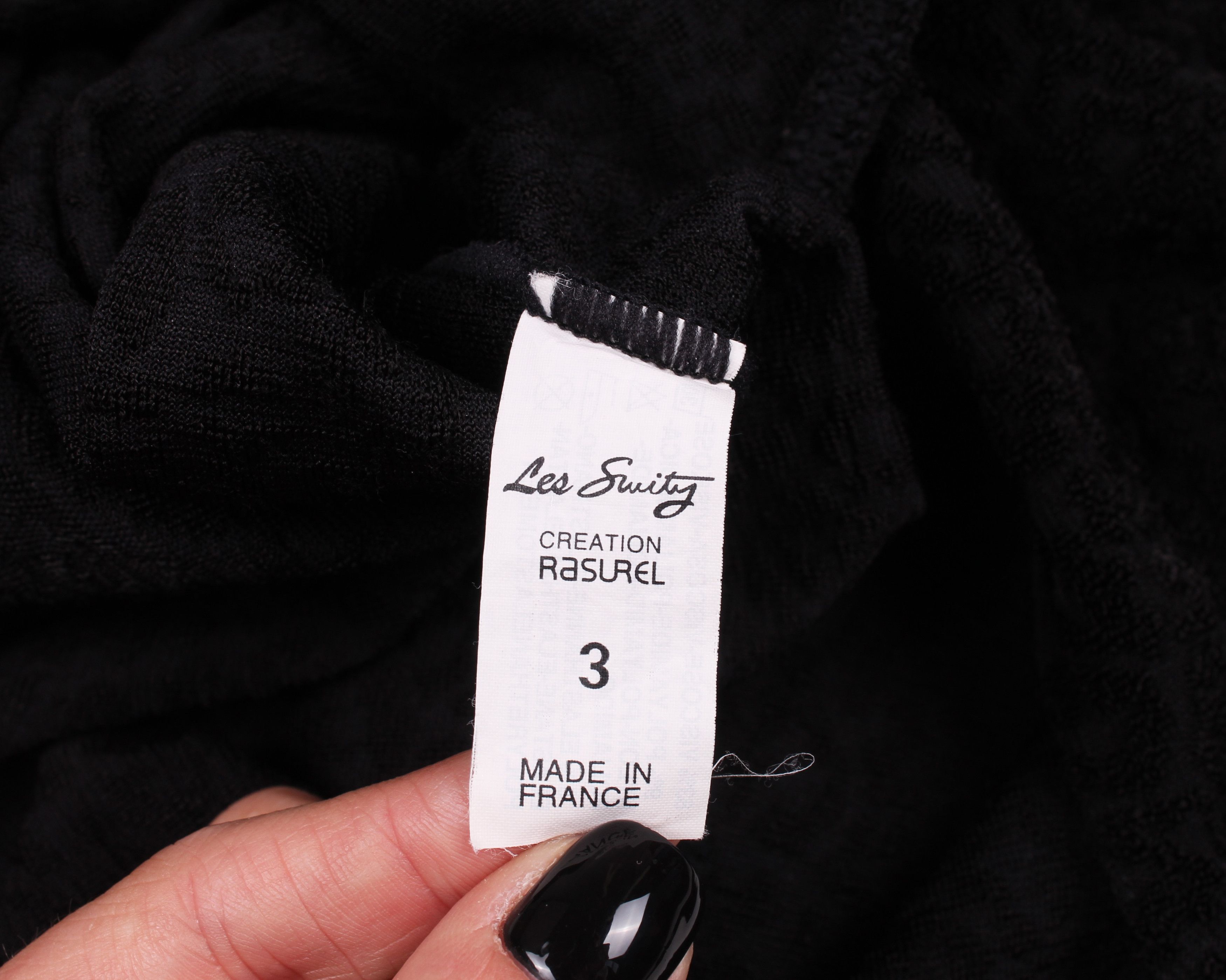 Vintage Vintage Les Swity Glam Black Long Sleeve Bodysuit Size M / US 6-8 / IT 42-44 - 9 Thumbnail