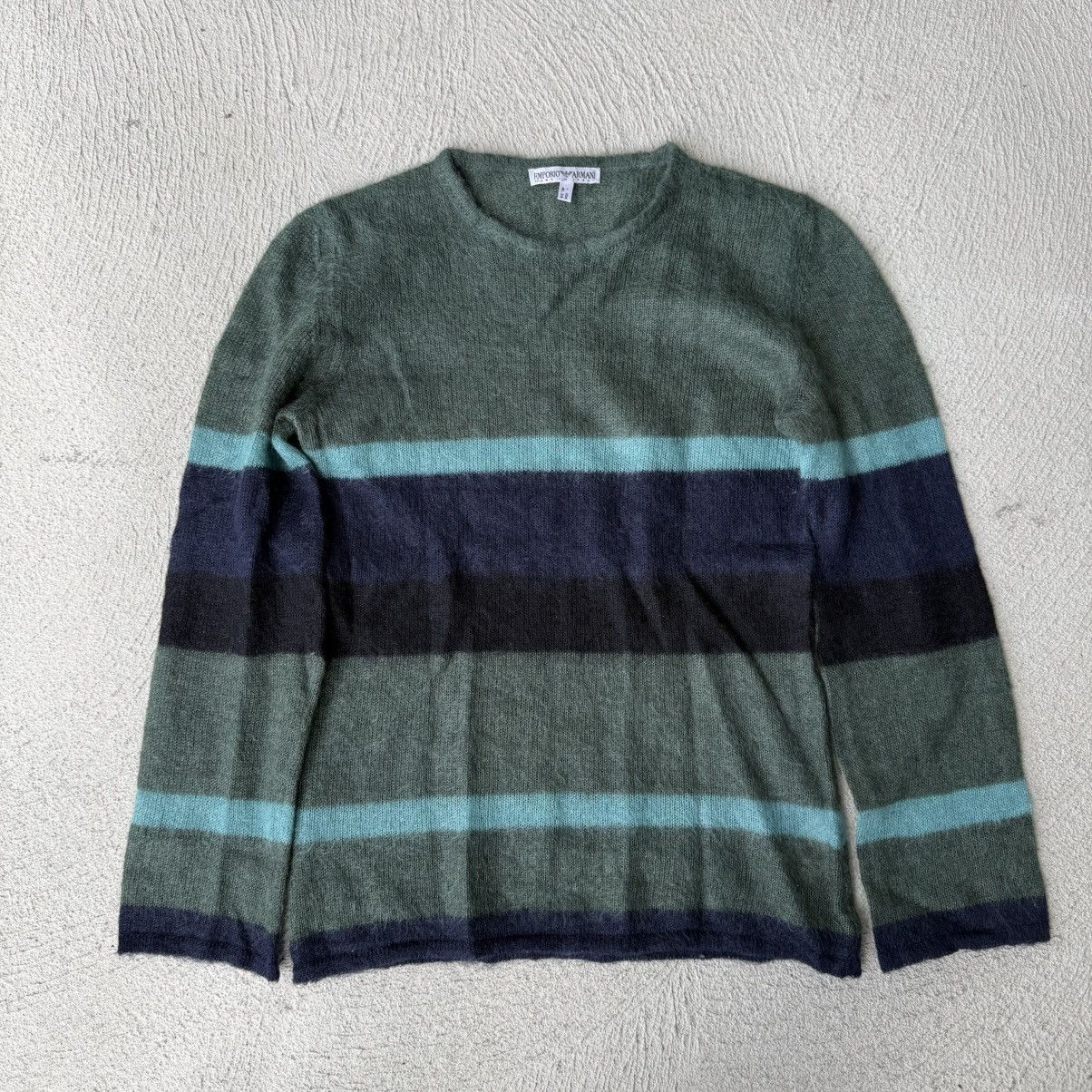 Emporio Armani Vintage 90s Emporio Armani Kid Mohair Striped Sweater Size US S / EU 44-46 / 1 - 1 Thumbnail