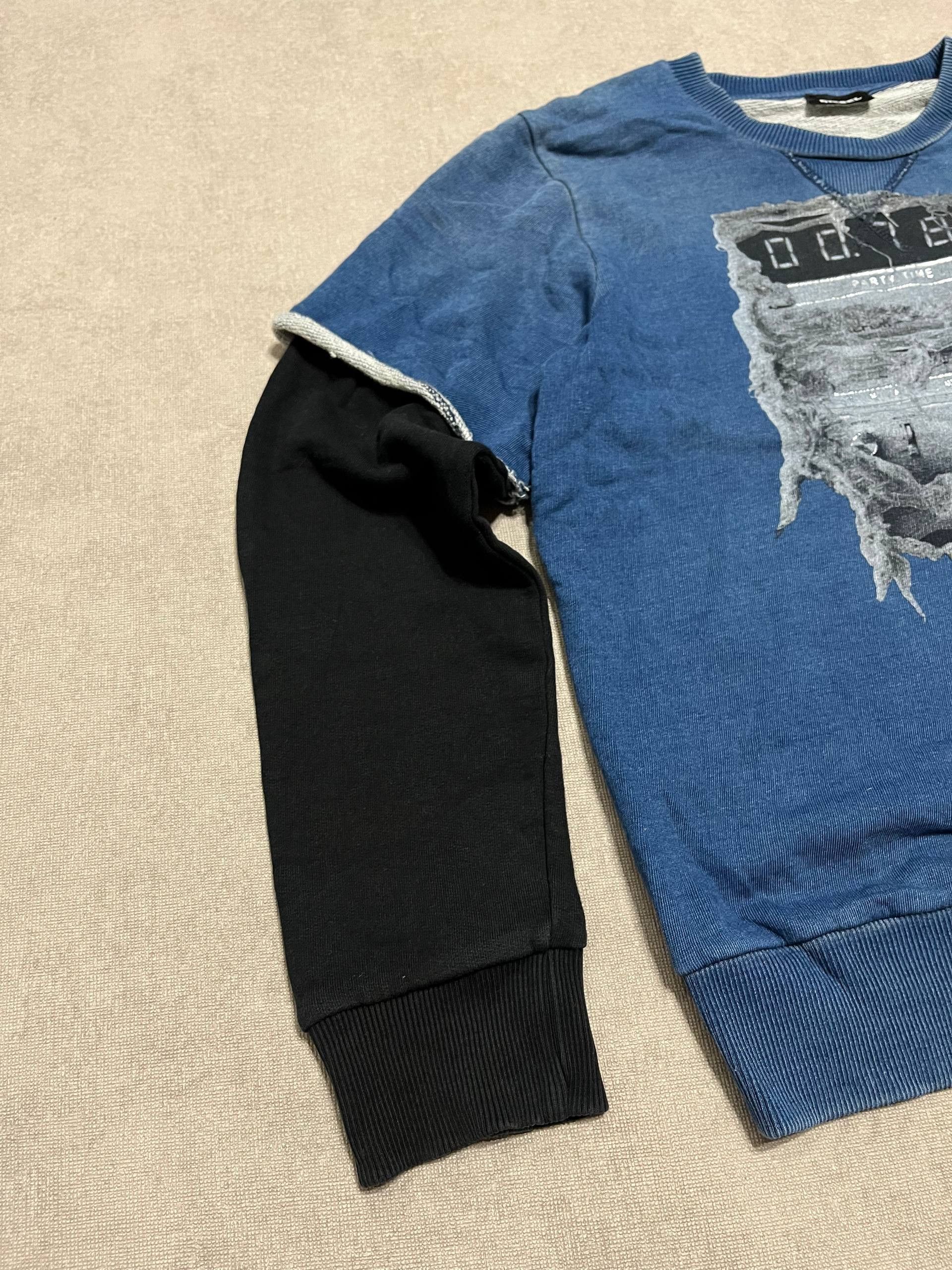 Diesel Vintage Diesel Blue Denim Sweatshirt Women`s Big Logo Sz 12 Size M / US 6-8 / IT 42-44 - 5 Thumbnail