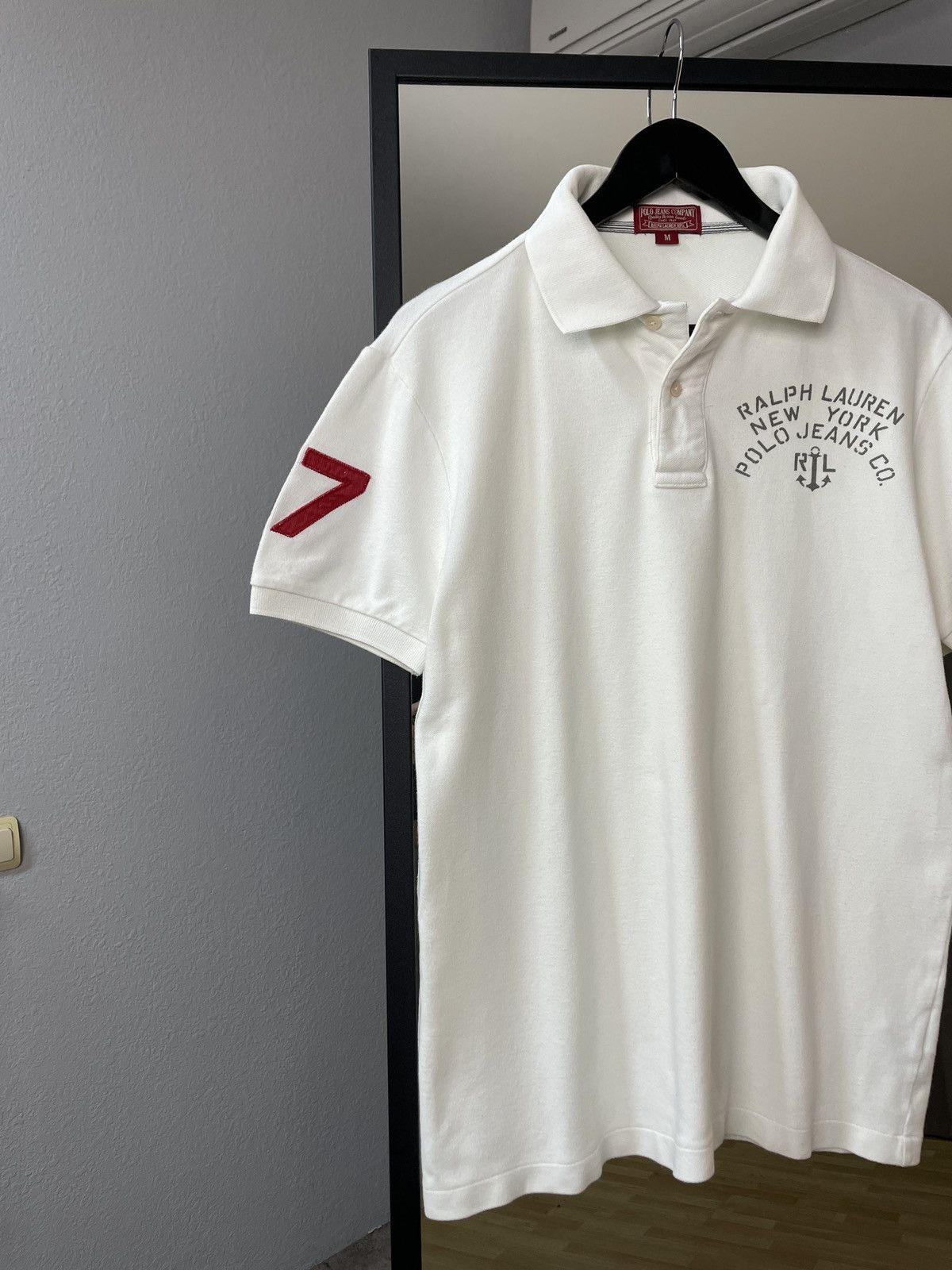 Polo Ralph Lauren Vintage y2k Ralph Lauren New York White Polo Tee RRL Shirt Size US M / EU 48-50 / 2 - 2 Thumbnail