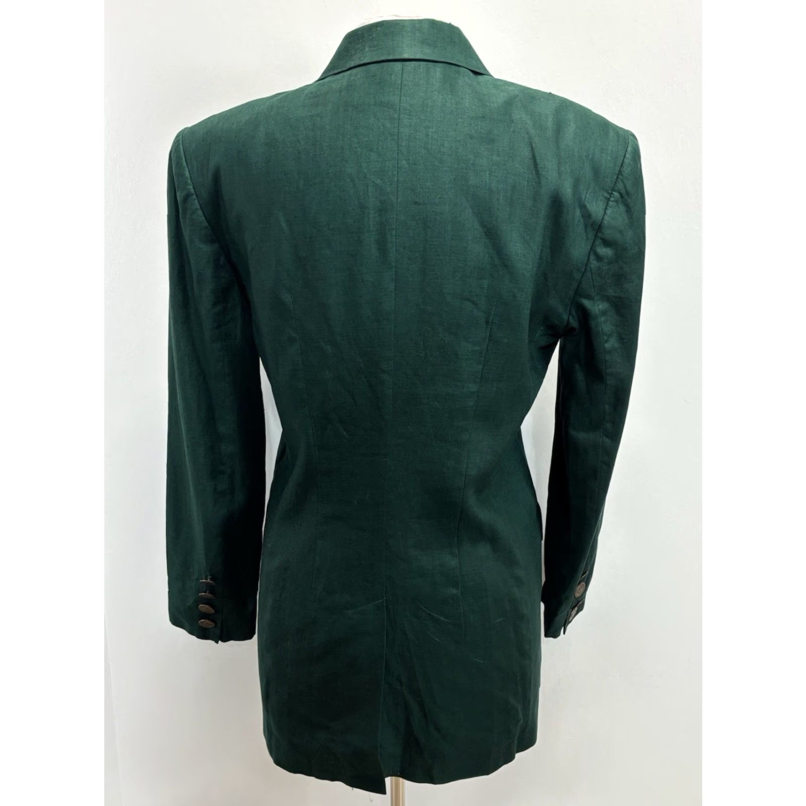 Jones New York VINTAGE Jones New York Linen Blazer Jacket Women’s Green Size 8 1990s Double Breasted Peak Size M / US 6-8 / IT 42-44 - 3 Thumbnail