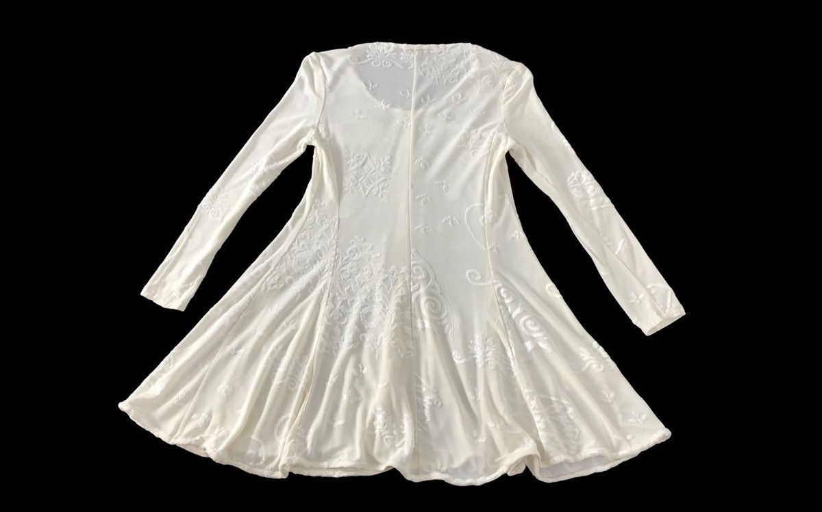 Giorgio Armani 90s Giorgio Armani Velvet Devore Sheer Top Dress Luxury Size S / US 4 / IT 40 - 2 Thumbnail