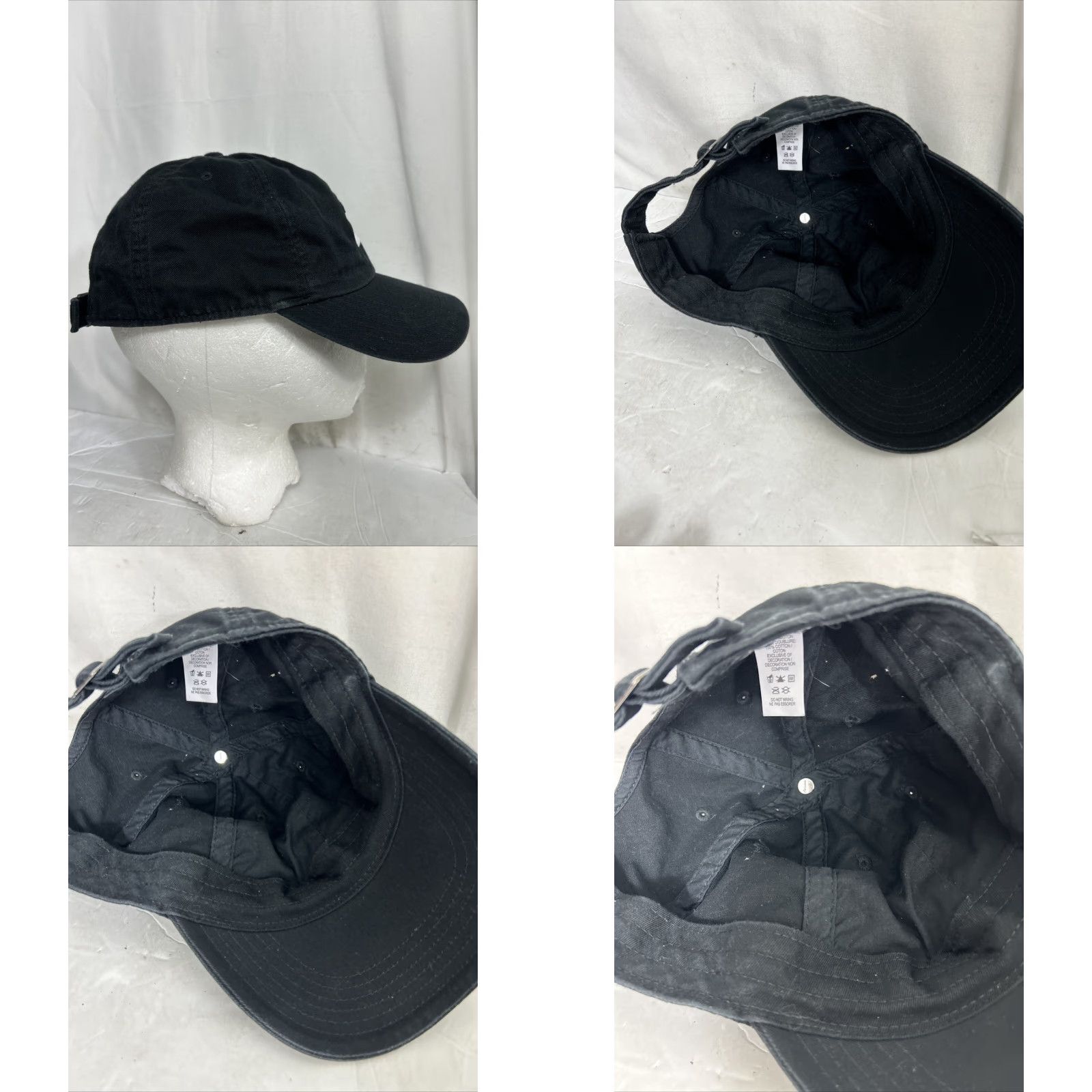 Nike Nike Heritage86 Black Unisex OSFM Swoosh Adjustable Strapback Hat Cap AJ3651-010 Size ONE SIZE - 8 Thumbnail