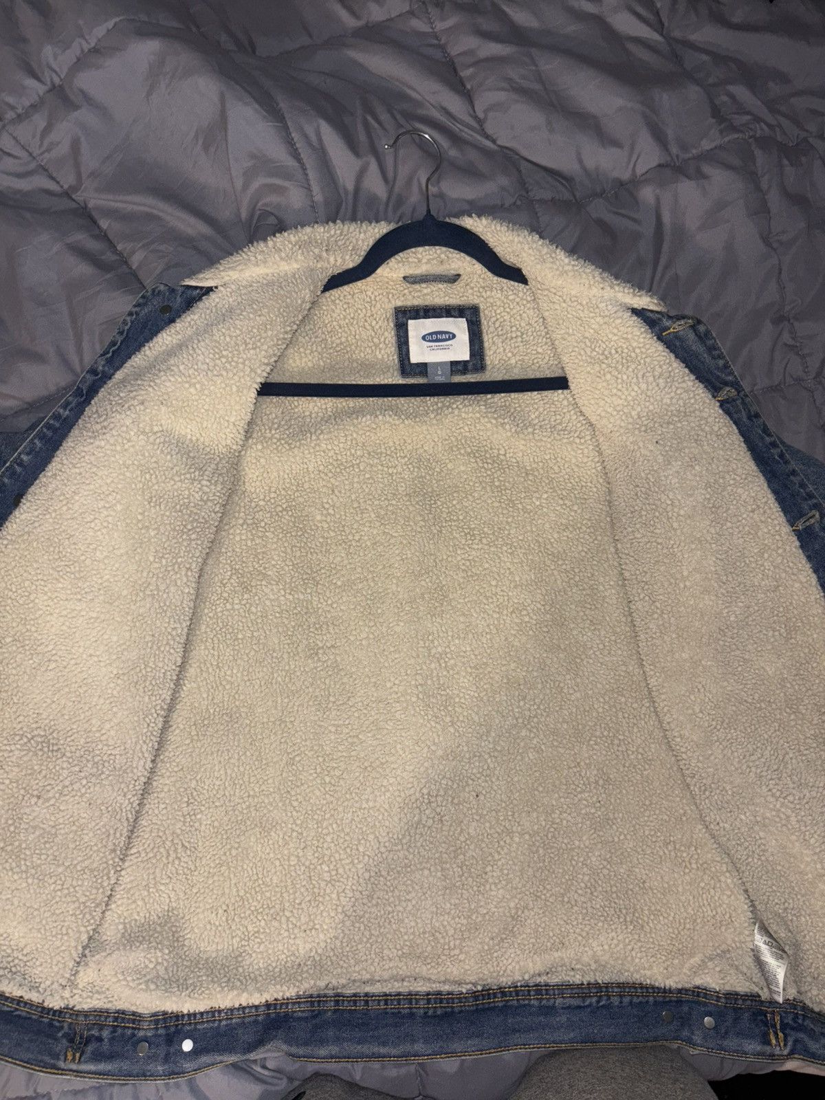 Old Navy Shearling denim jacket size L Size US L / EU 52-54 / 3 - 2 Thumbnail