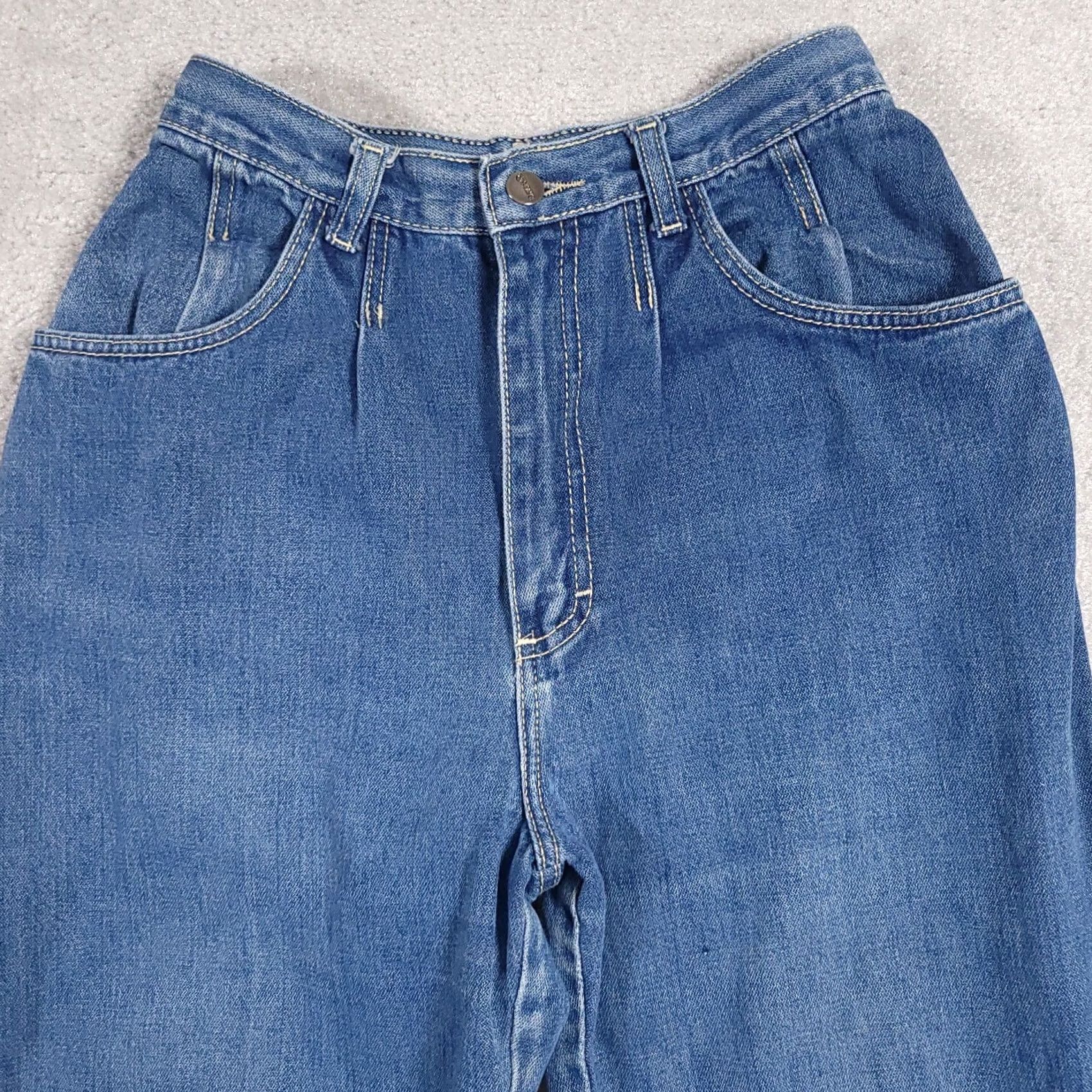 Vintage Gitano Vintage 80's Mom Jeans 10 Pleated Front Baggie Tapered High Rise Jeans Women Regular Size 10 Blue Denim Size 32" / US 10 / IT 46 - 3 Thumbnail
