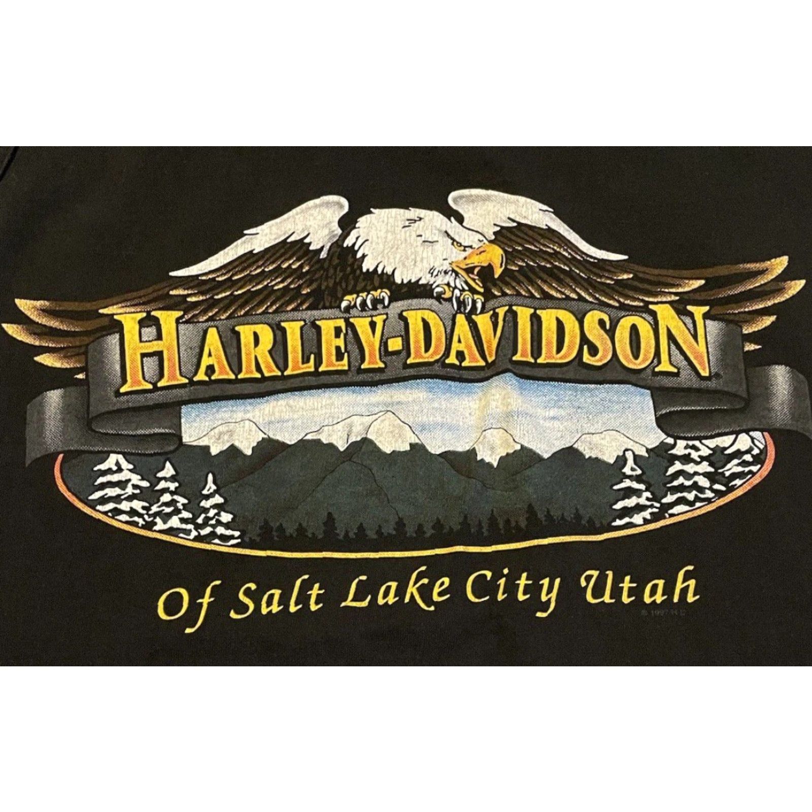 Vintage VINTAGE Harley Davidson Salt Lake City Faded Tank Top M Black USA 90s Grunge Eagle Harley Davidson Mens Tank Top M Black Graphic Tee Size US M / EU 48-50 / 2 - 3 Thumbnail