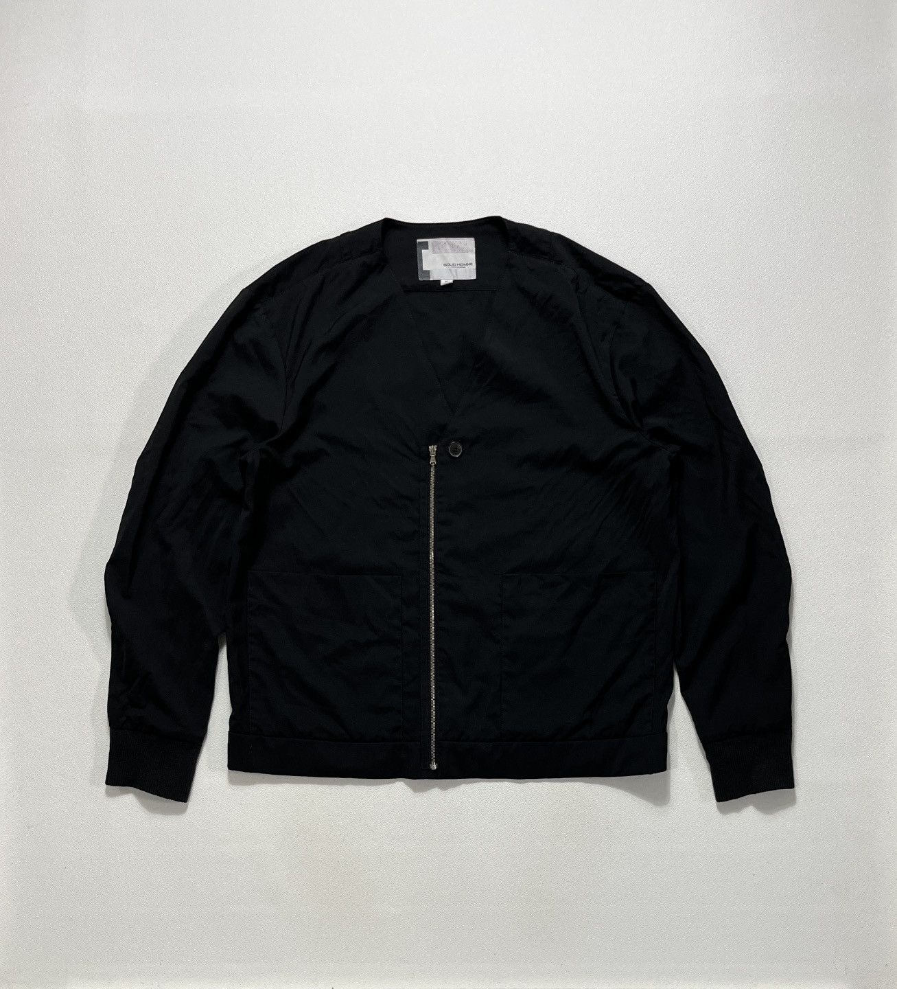 Solid Homme Solid Homme Wooyoungmi Volt V-Neck Zip Cardigan Jacket Black Size US L / EU 52-54 / 3 - 1 Thumbnail