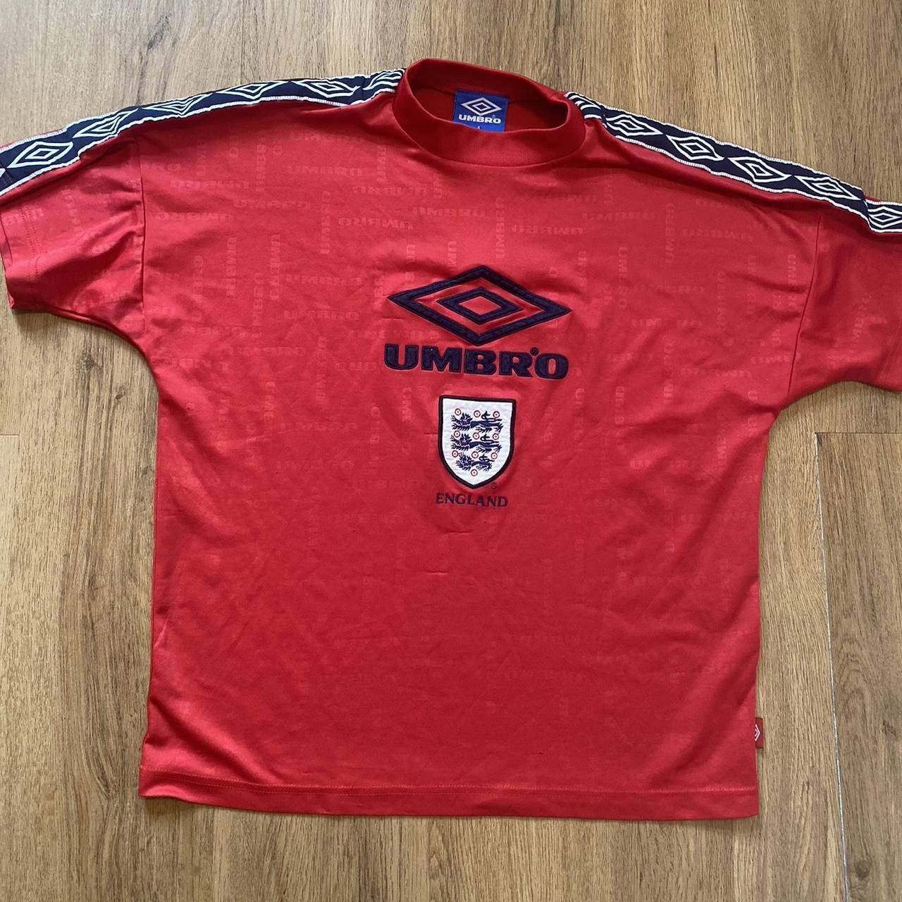 1997-99 England Umbro Trainning Football Shirt Vintage