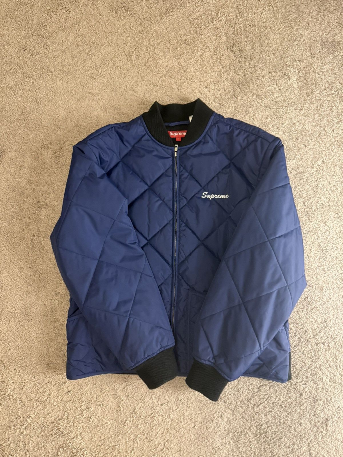 Supreme FW21 Supreme Quit Your Job Quilted Work Jacket Size US M / EU 48-50 / 2 - 2 Thumbnail