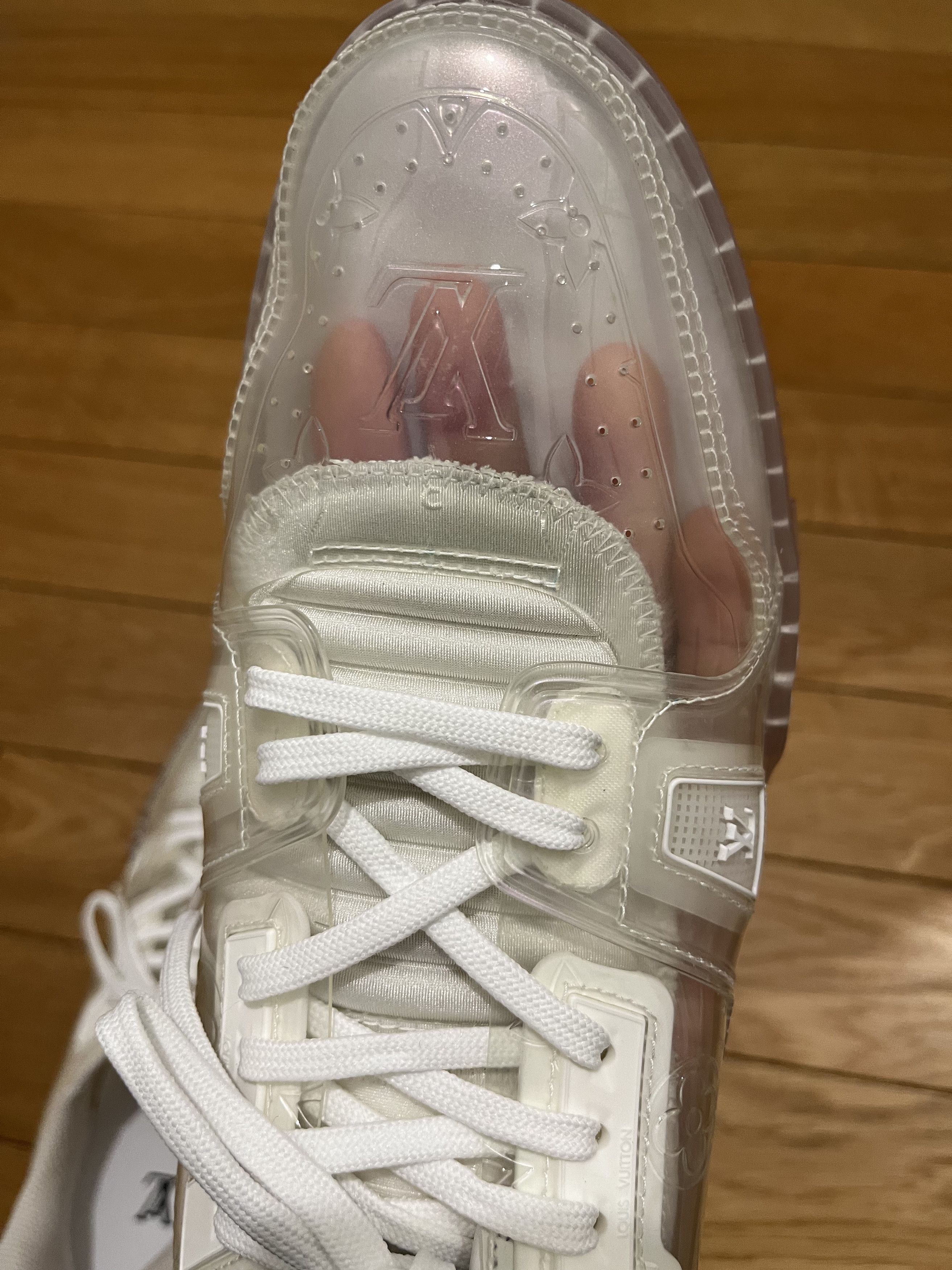 Louis Vuitton LV Trainer white transparent Size US 13 / EU 46 - 6 Thumbnail