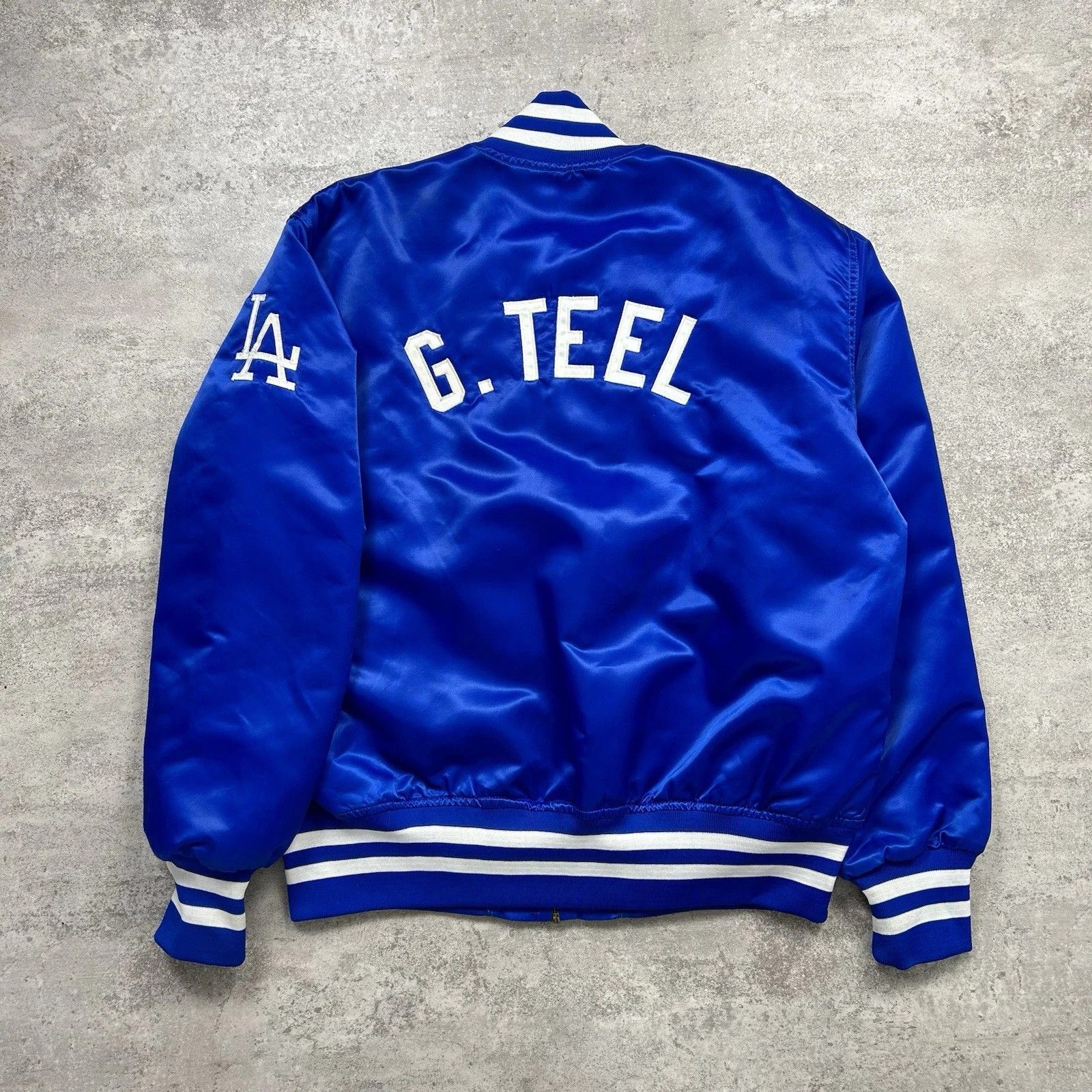 MLB × Vintage Los Angeles Dodgers GOODMAN SONS Garett Teel SATIN 44 Size US L / EU 52-54 / 3 - 2 Thumbnail