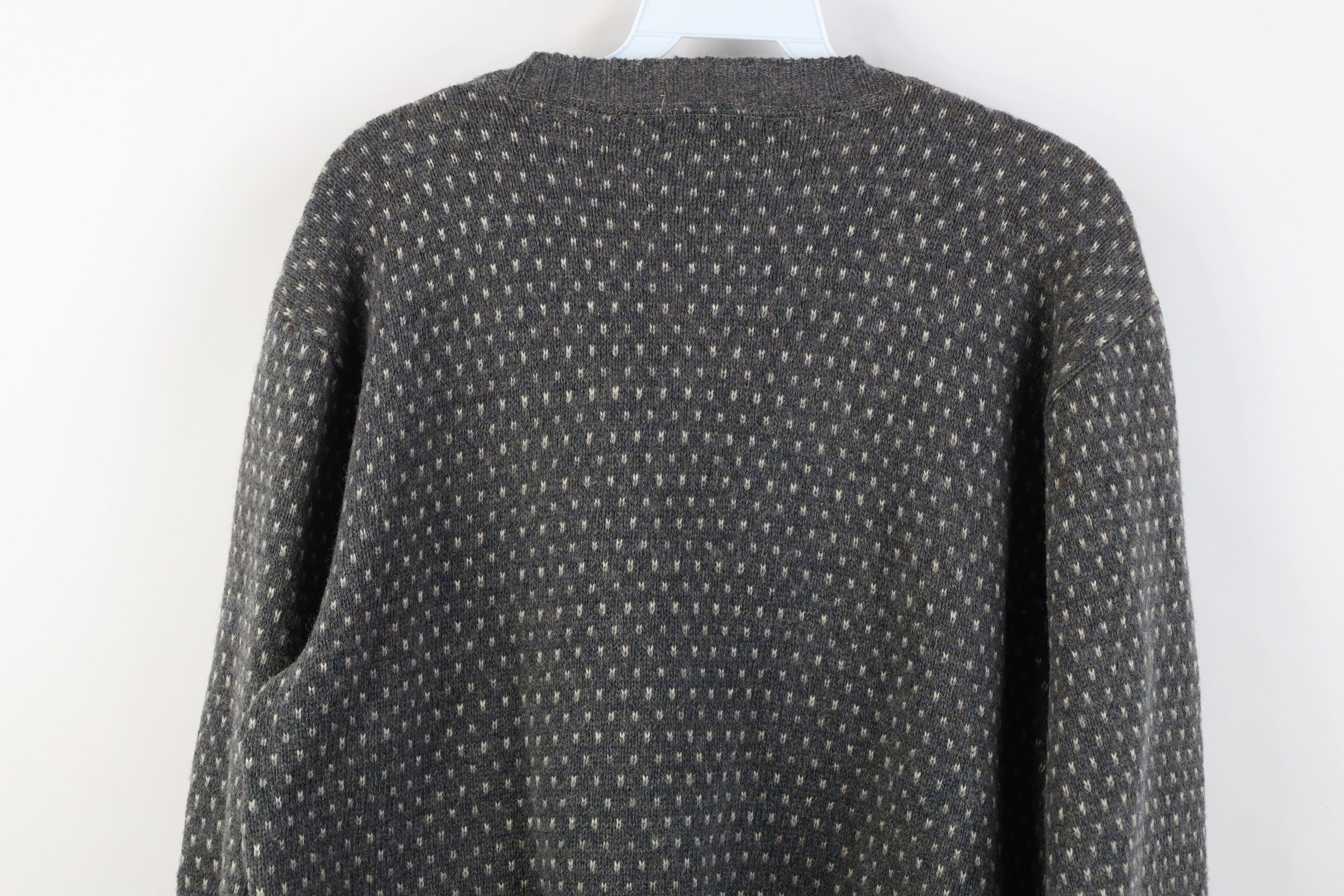 Vintage Vintage 70s Streetwear Wool Blend Knit Polka Dot Sweater Size US M / EU 48-50 / 2 - 12 Thumbnail