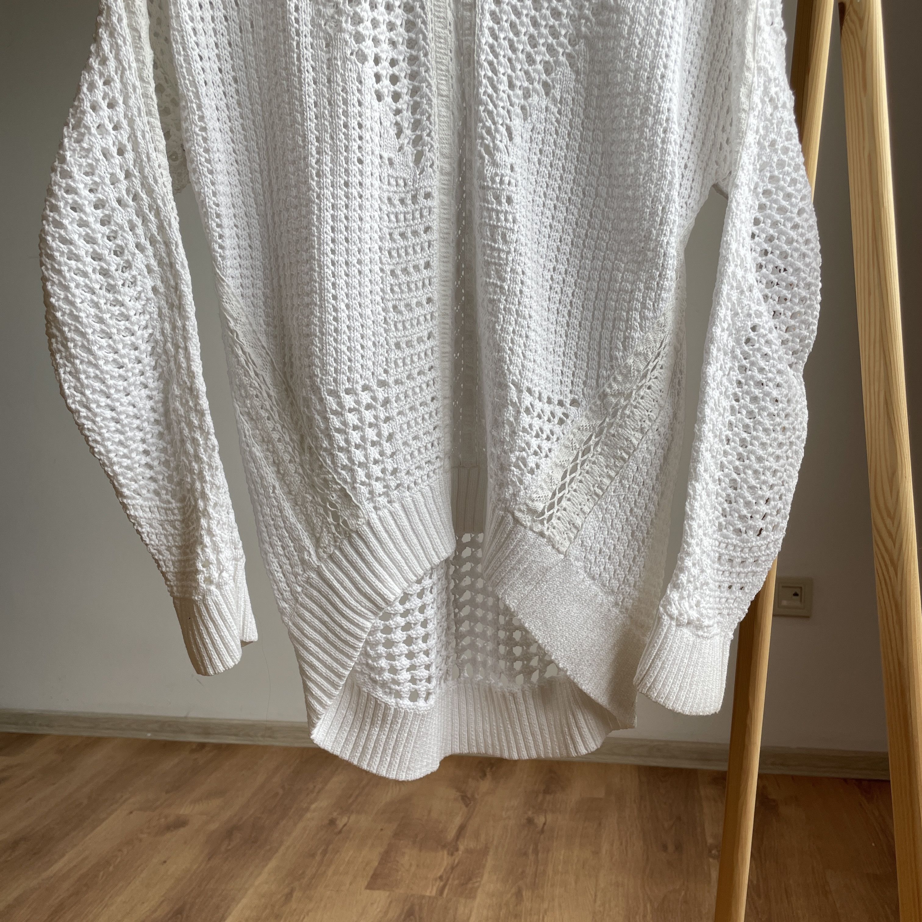 Maje Maje Mazet Crocheted Open Knit Cotton Sweater Size M / US 6-8 / IT 42-44 - 4 Thumbnail