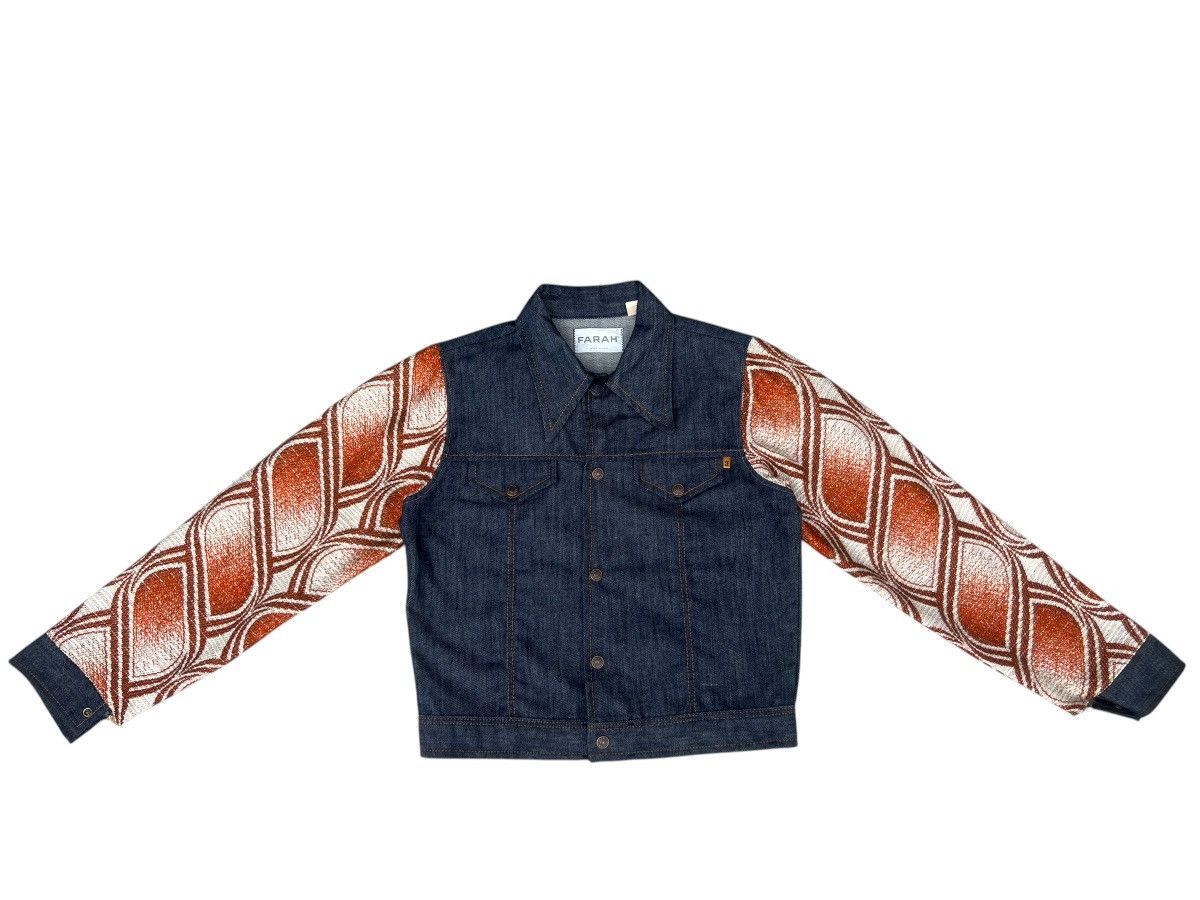 Farah Vintage 70s FARAH Hybrid Denim Trucker Cropped Jacket Size US S / EU 44-46 / 1 - 6 Thumbnail