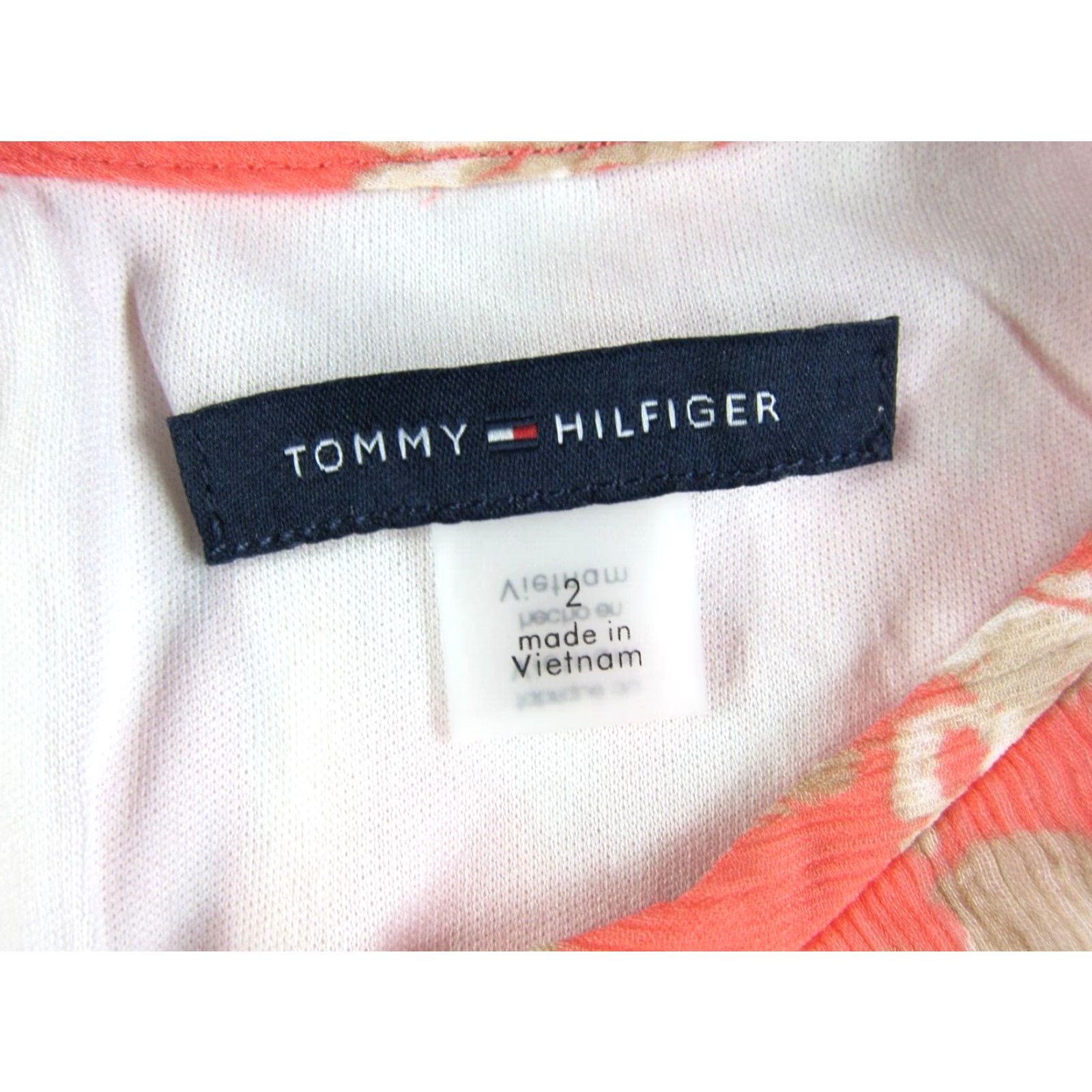 Tommy Hilfiger Tommy Hilfiger Pink White Brown Floral Short Sleeve Tunic Shift Dress Size 2 Size 26" / US 2 / IT 38 - 3 Thumbnail