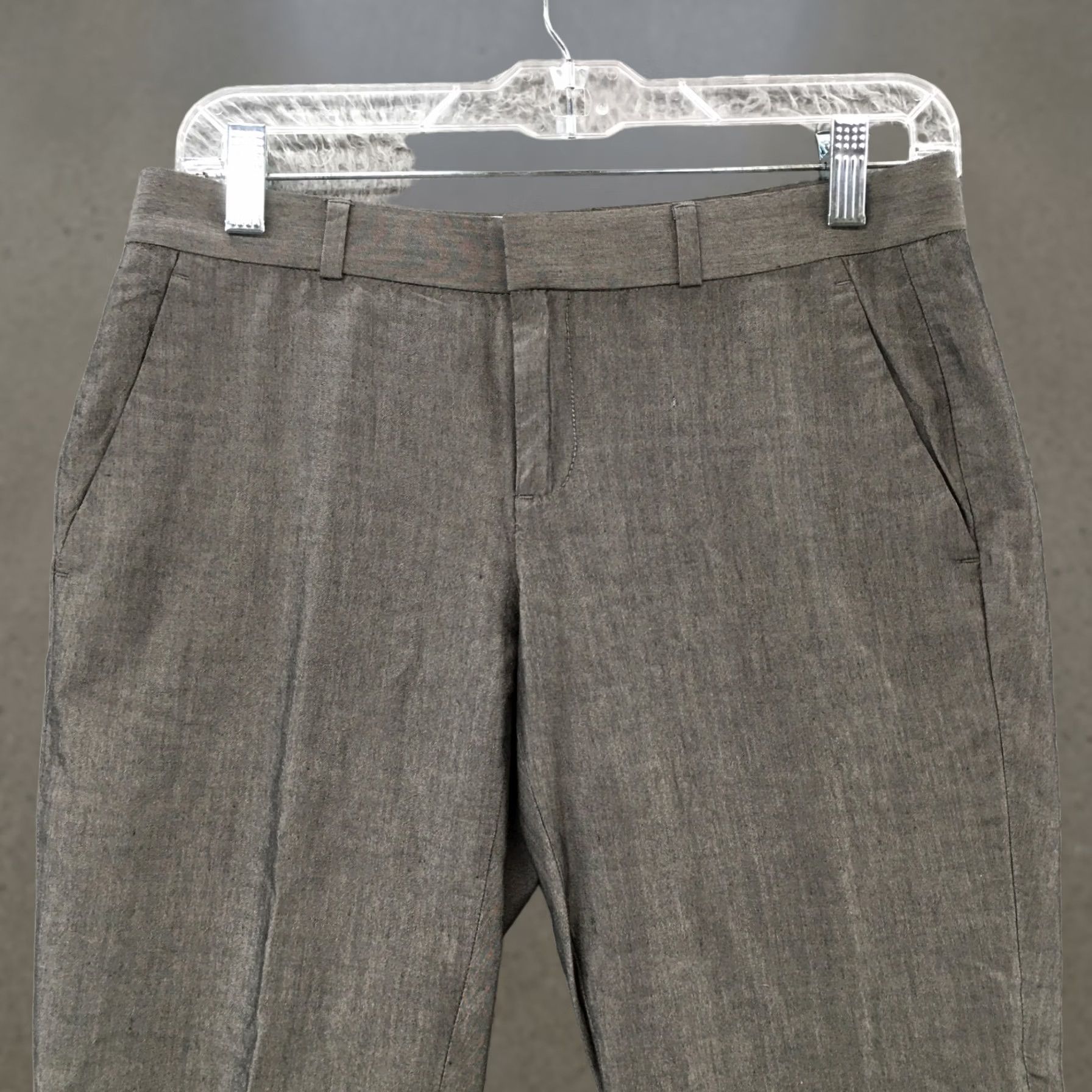 Banana Republic Banana Republic Dress Pants Womens Petite 0 Gray Mid Rise Pants Tapered Flat Front Size 25" / US 0 / IT 36 - 1 Thumbnail