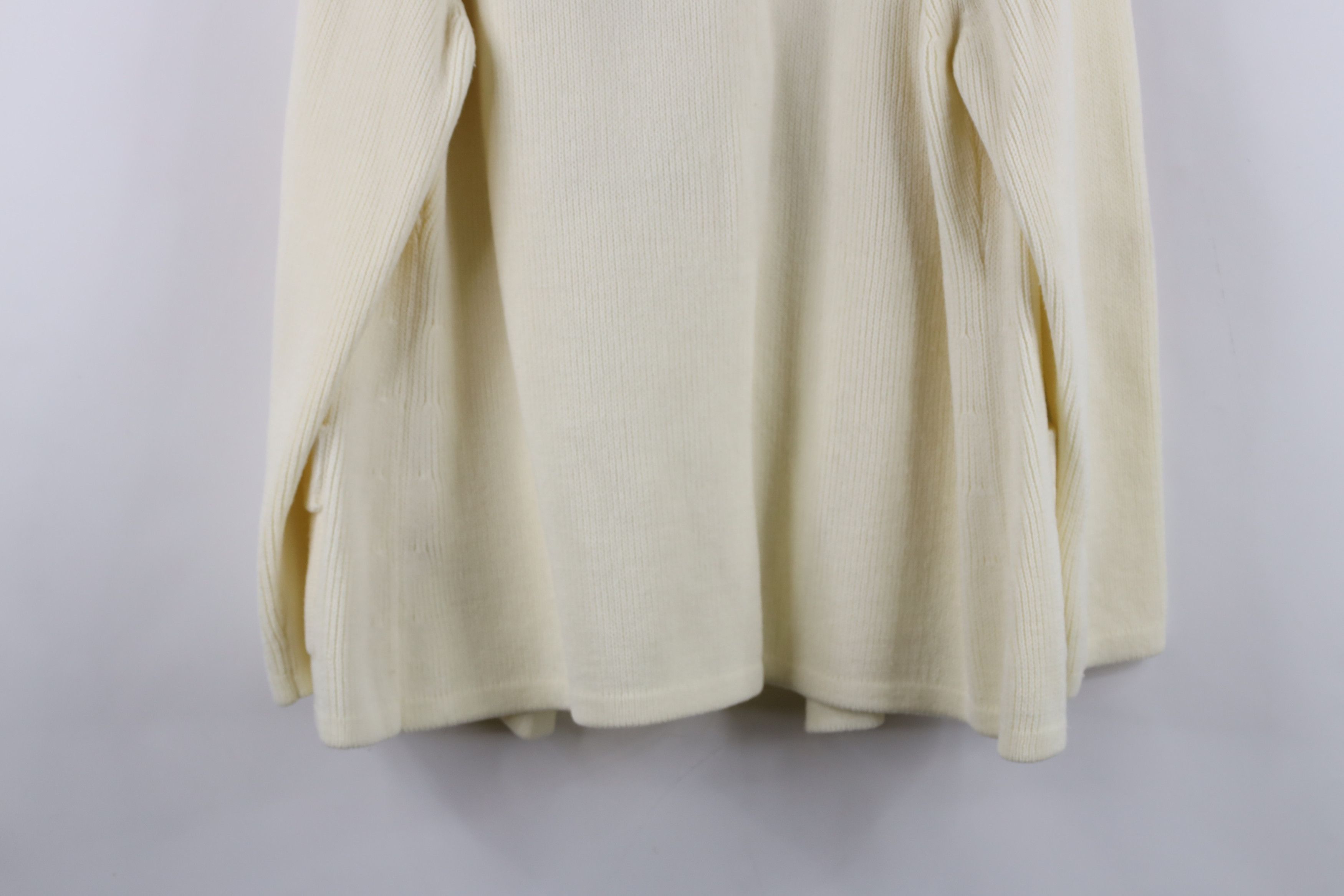 Vintage Vintage 70s Dapper Ribbed Knit Open Front Cardigan Sweater Size L / US 10 / IT 46 - 14 Thumbnail