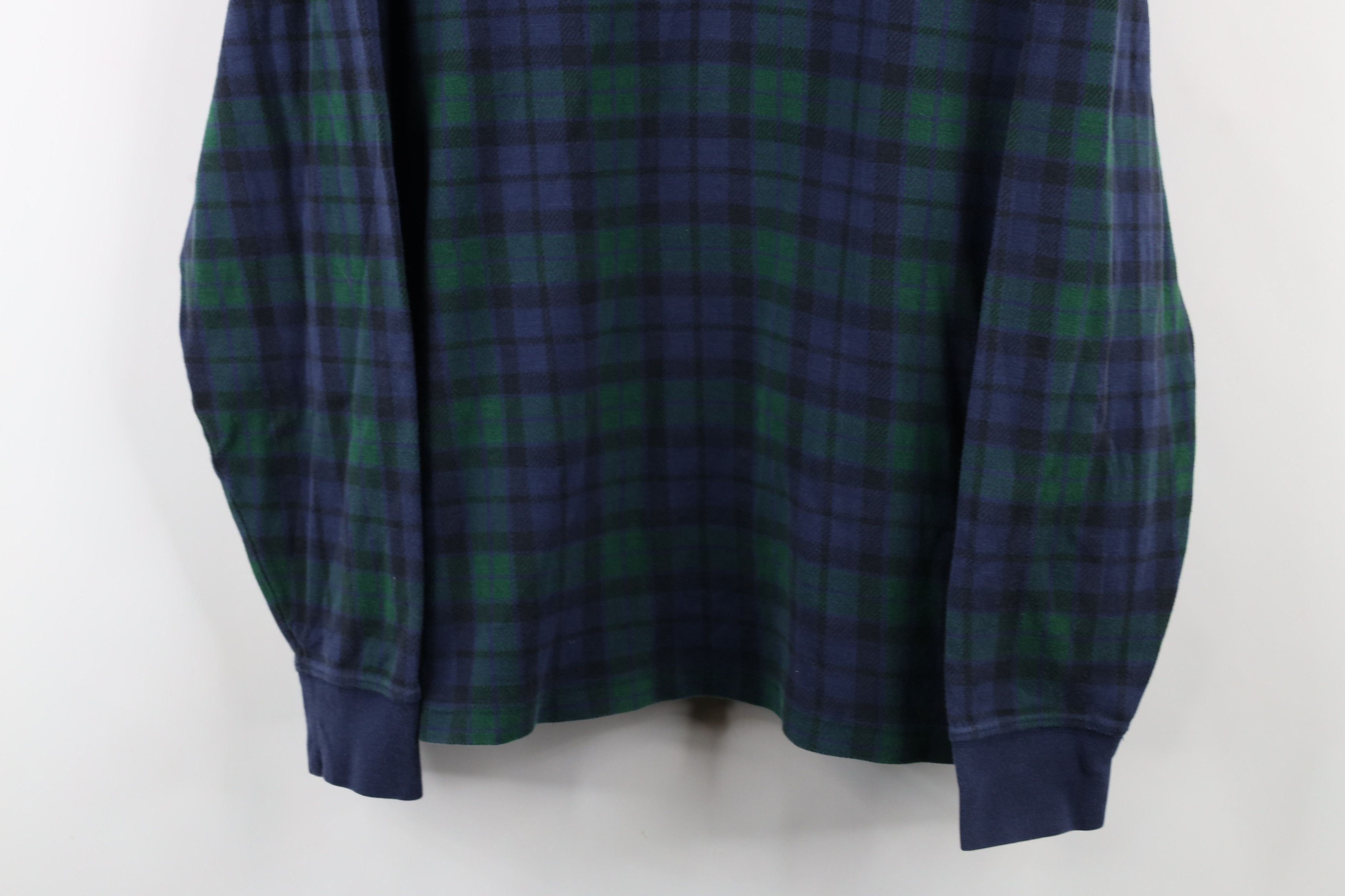 Lands' End × Vintage Vintage Y2K Lands End Knit Long Sleeve Rugby Polo Plaid Size US L / EU 52-54 / 3 - 3 Thumbnail