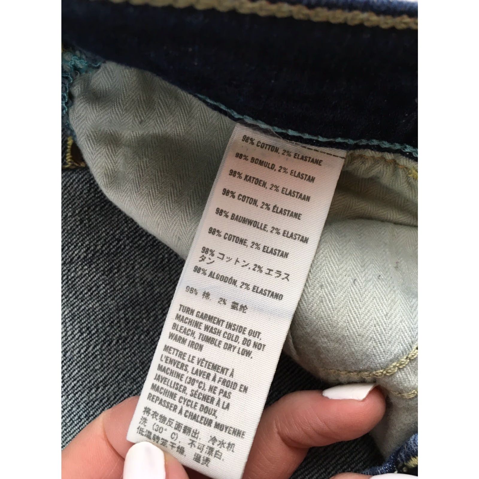 Vintage Universal Thread Jeans Women's 2 (26R) Blue Mid Rise Skinny Distressed Jeans Size 26" / US 2 / IT 38 - 6 Thumbnail