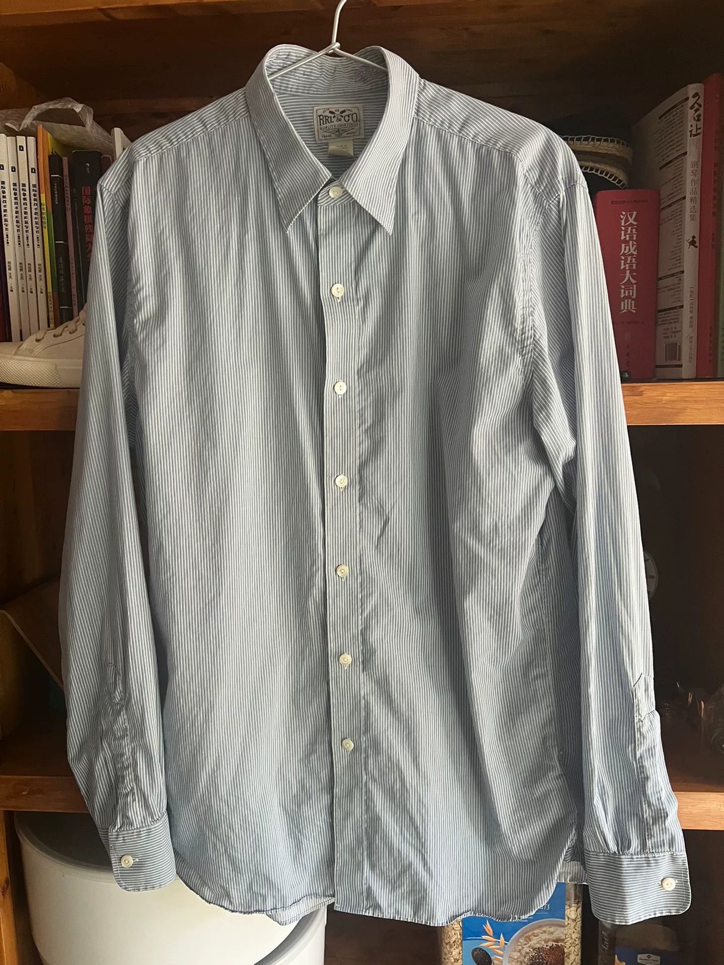 RRL Ralph Lauren RRL Long Sleeve Striped Shirt in Blue White Size US M / EU 48-50 / 2 - 1 Thumbnail