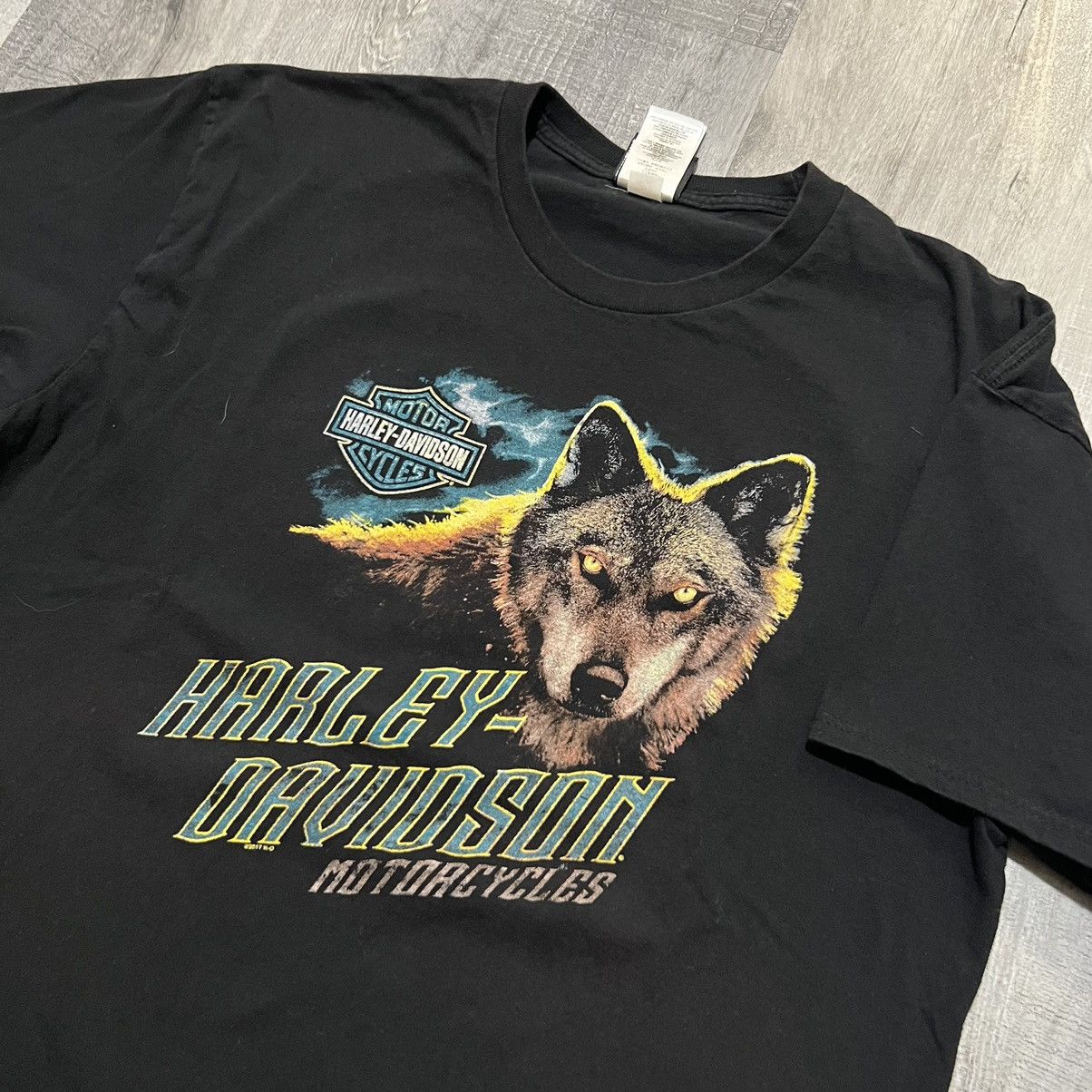Harley Davidson Harley Davidson Black Fort Benning Wolf Graphic Biker Shirt Size US L / EU 52-54 / 3 - 2 Thumbnail