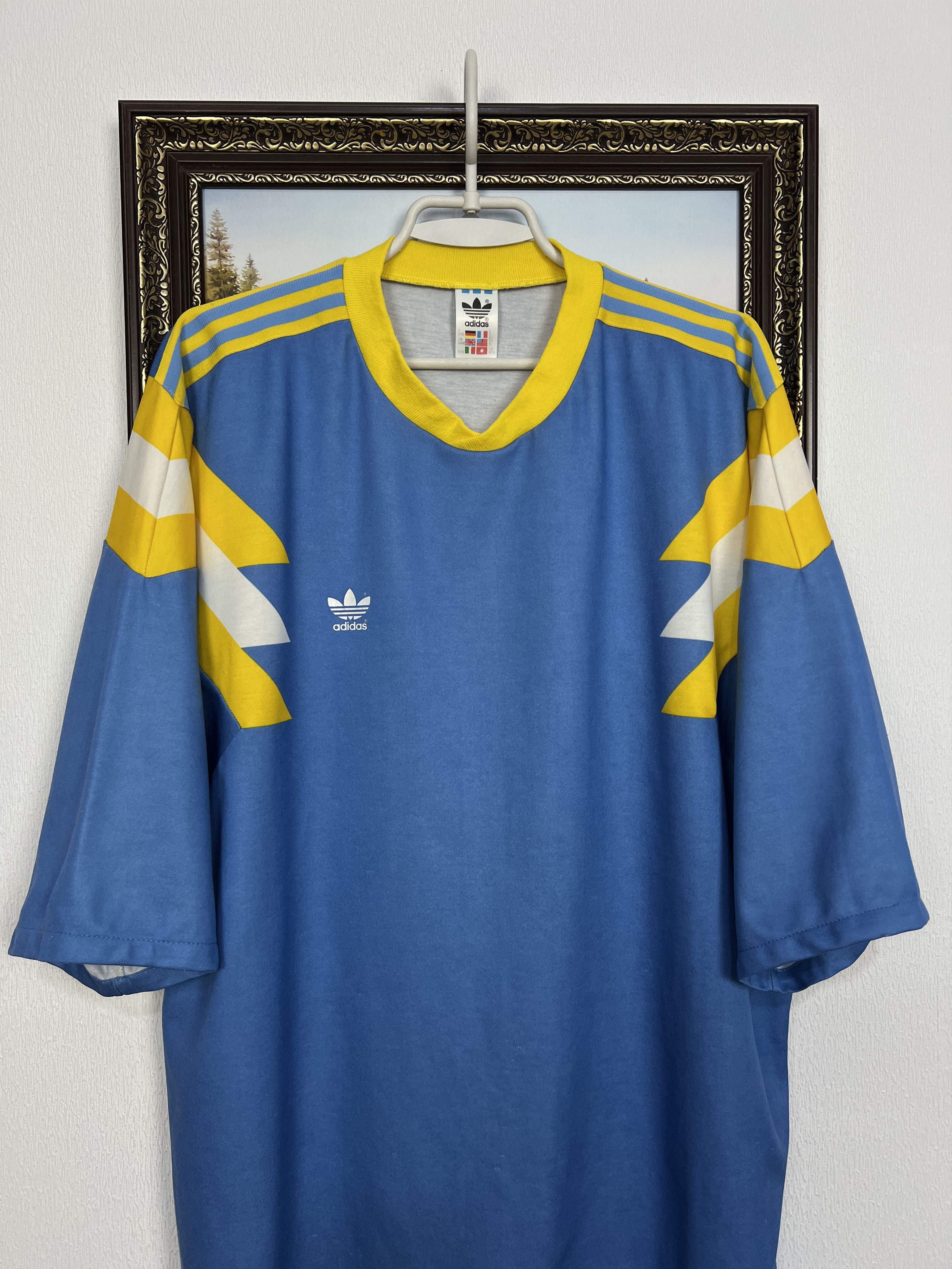 Adidas Vintage 90's Adidas Football Template Shirt Jersey Trikot Size US XL / EU 56 / 4 - 2 Thumbnail