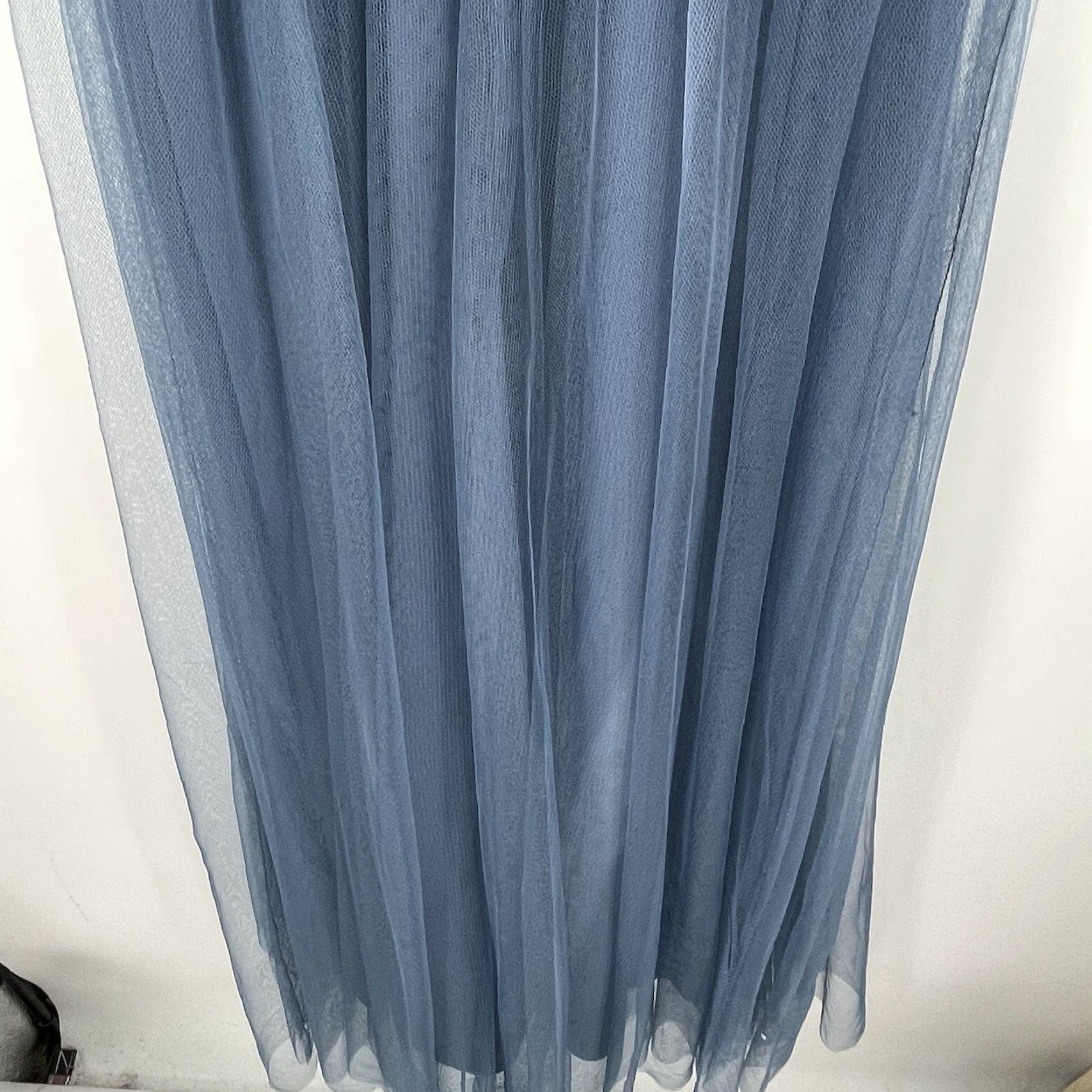 Vintage Revelry Dress Womens 0 Blue Thea Tulle Bridesmaids Wedding Back Zip Short Sleeve Dress Womens 0 Blue Thea Tulle Bridesmaids Wedding Size XS / US 0-2 / IT 36-38 - 6 Thumbnail