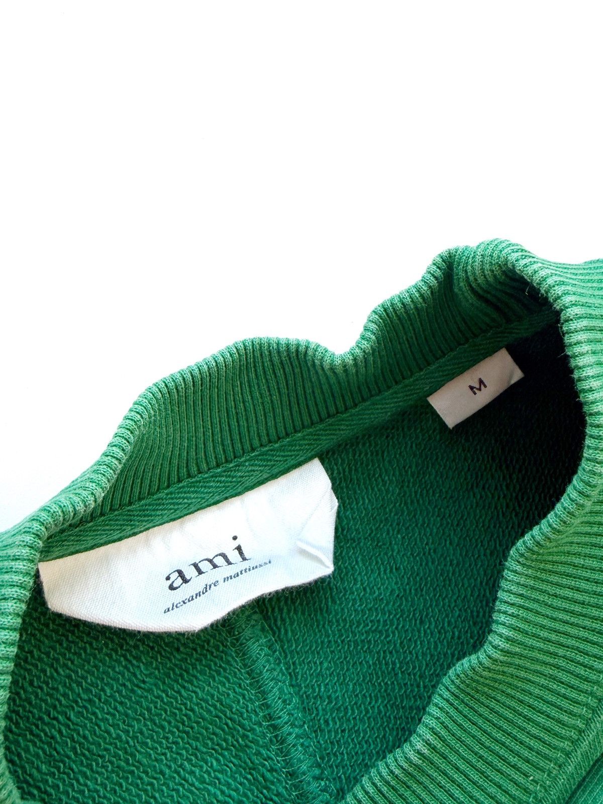 AMI Ami Women Green Heavyweight Sweatshirt Big Heart Logo Size M Size M / US 6-8 / IT 42-44 - 8 Thumbnail