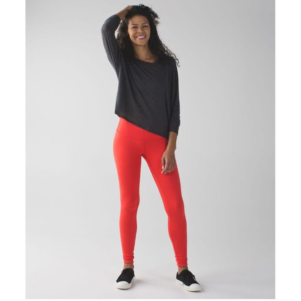 Lululemon Lululemon Wunder Under Pant III (Reversible) Cranberry/Alarm Size 28" / US 6 / IT 42 - 3 Thumbnail