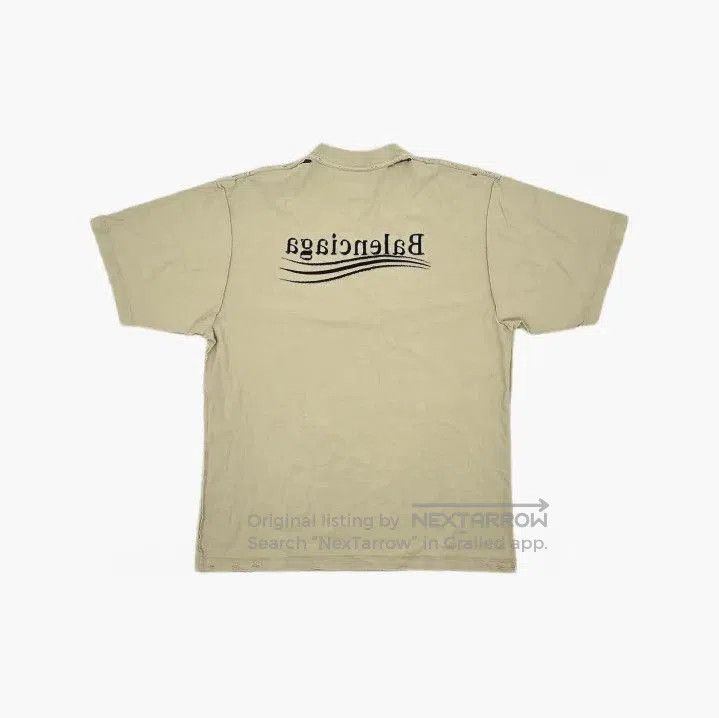 Balenciaga Balenciaga Logo Relaxed Fit Beige T-Shirt. Size US XS / EU 42 / 0 - 3 Thumbnail